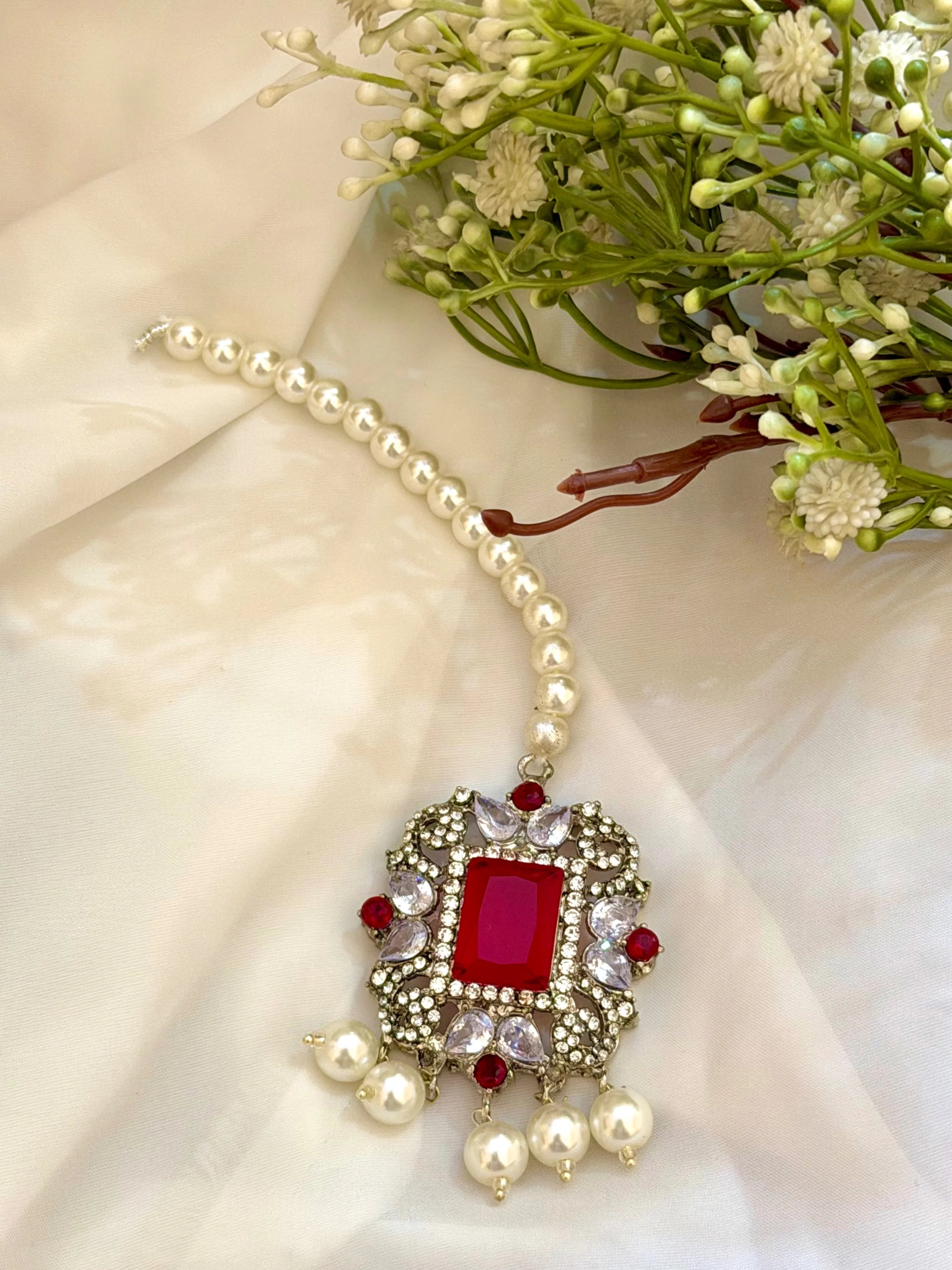 Noor Choker Set (Pearl & Ruby) GS34