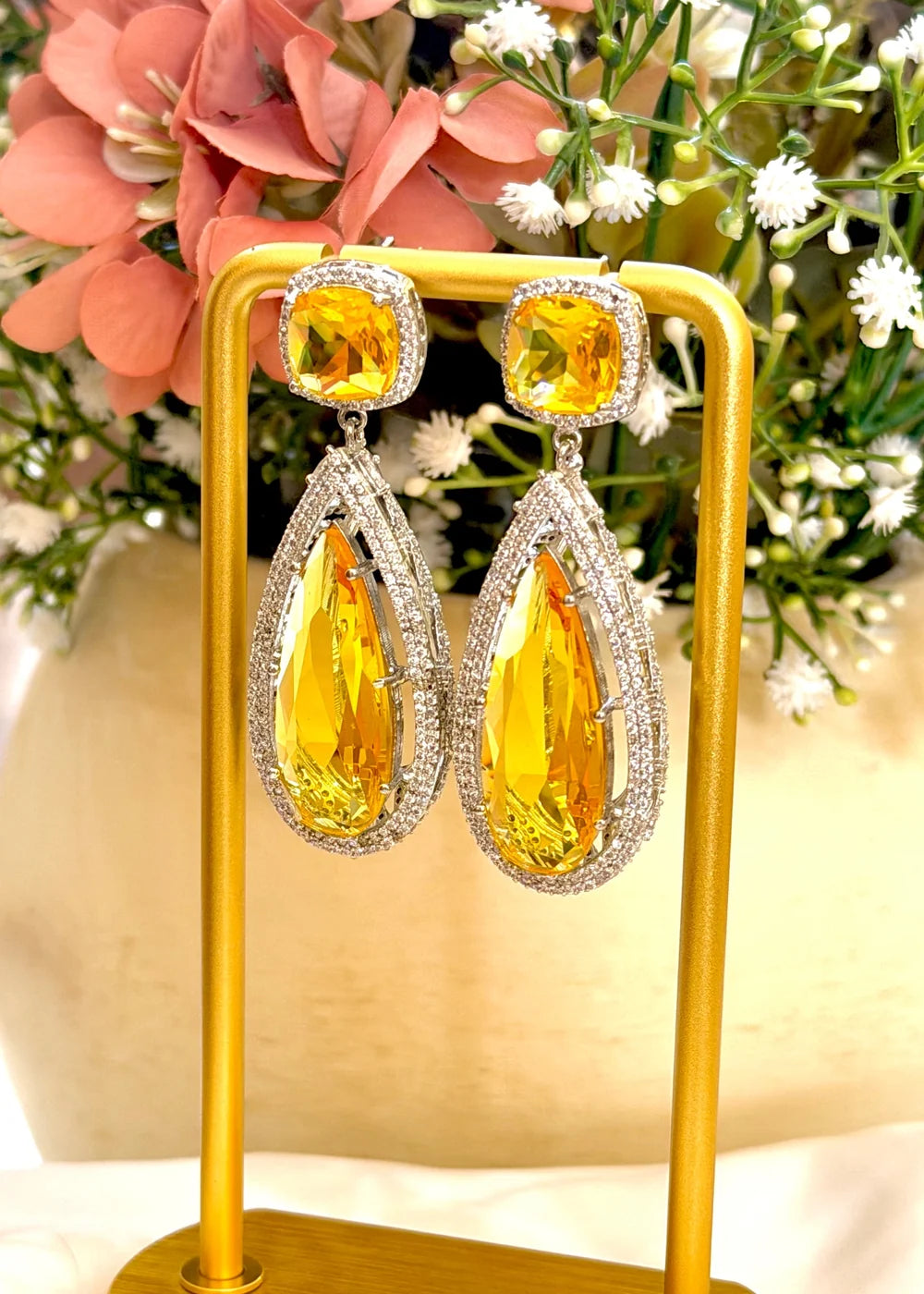 Amber TearDrop Earrings GT83