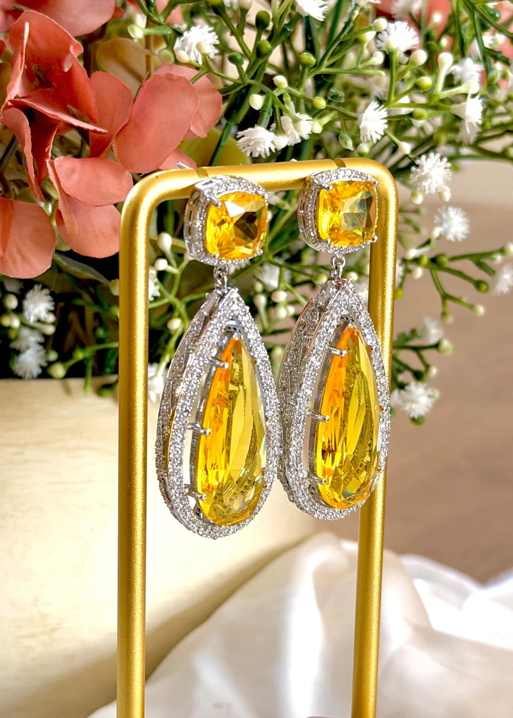 Amber TearDrop Earrings GT83