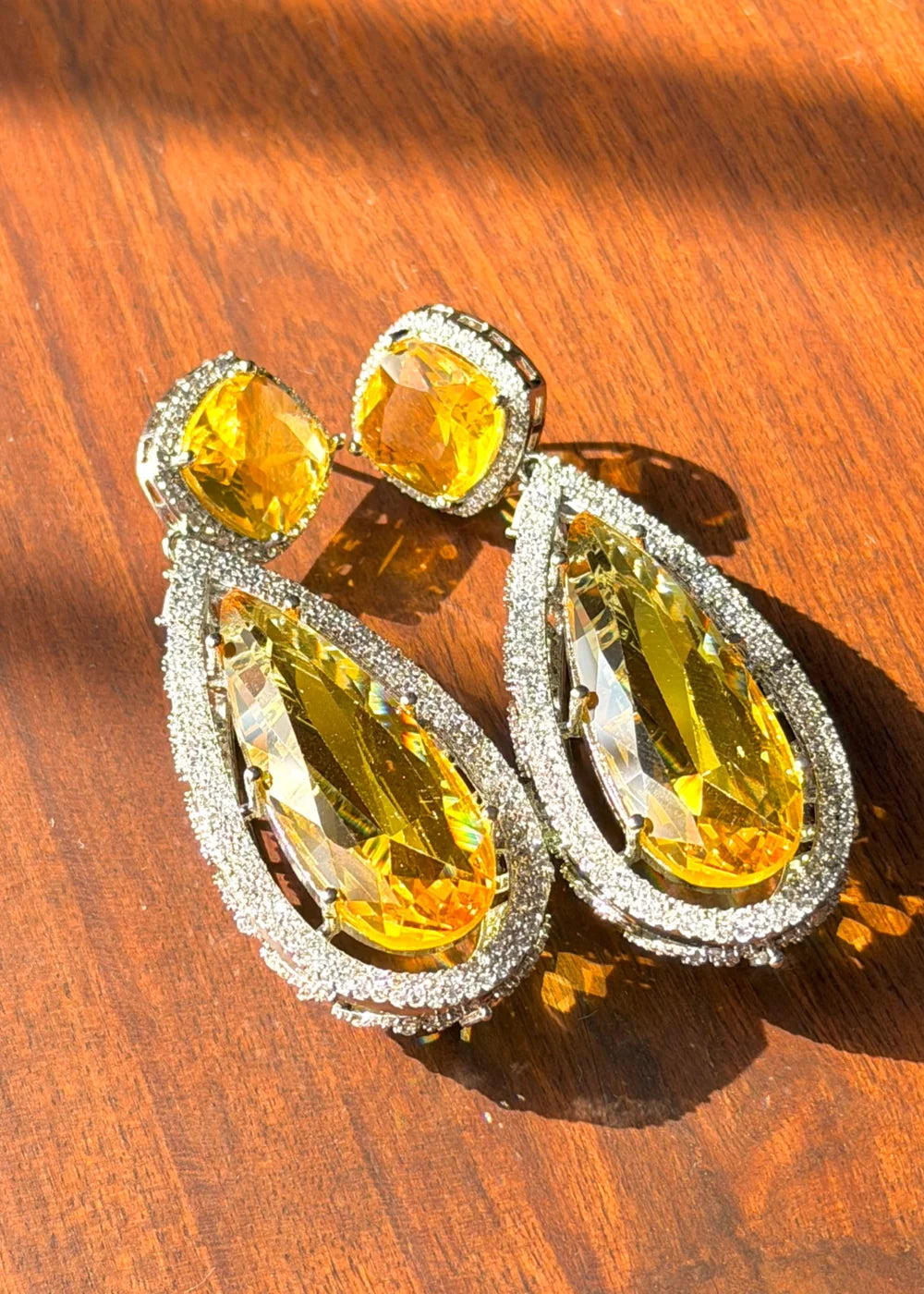 Amber TearDrop Earrings GT83