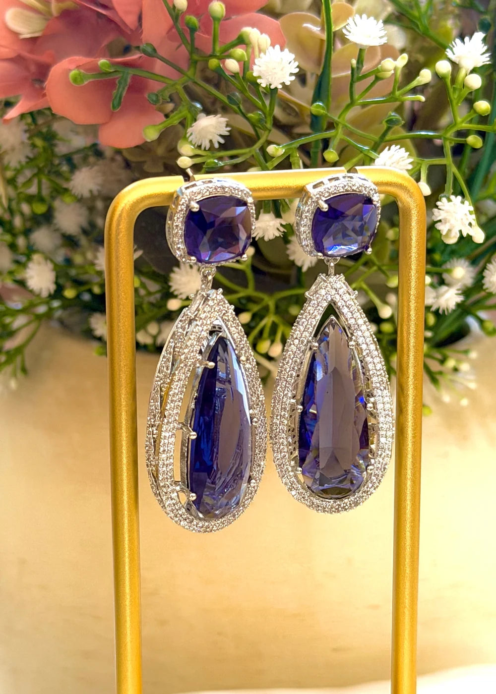 Violet TearDrop Earrings GT84