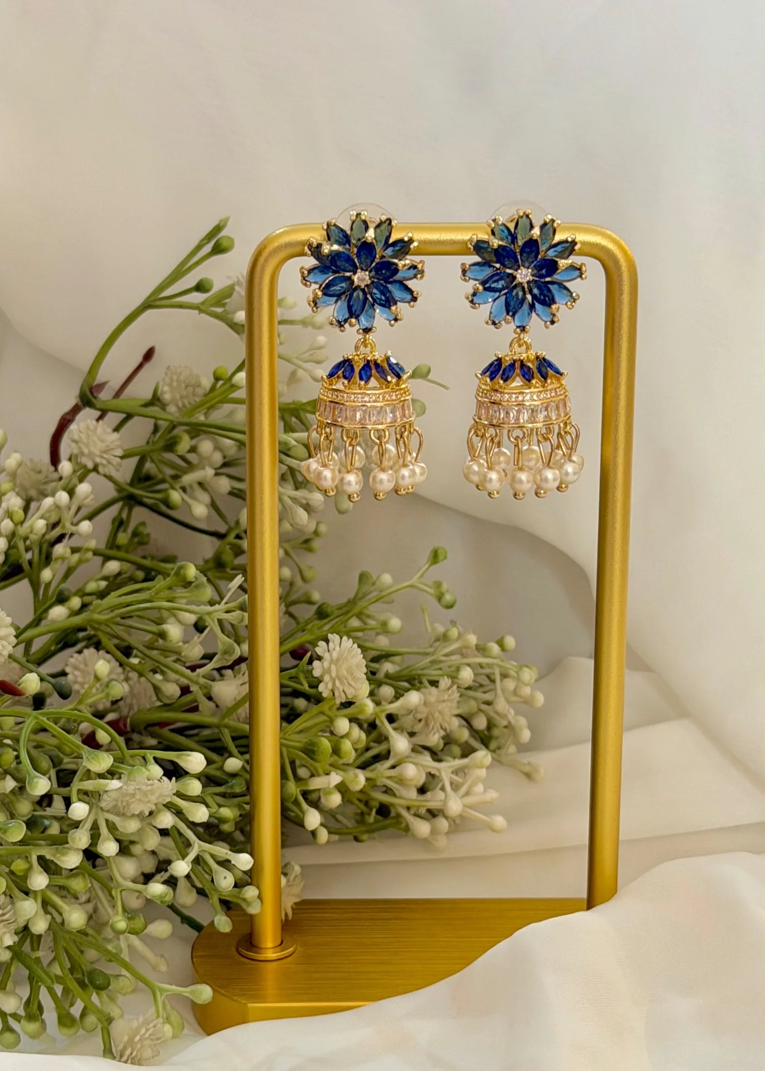 Sapphire Floral Jhumki GT88