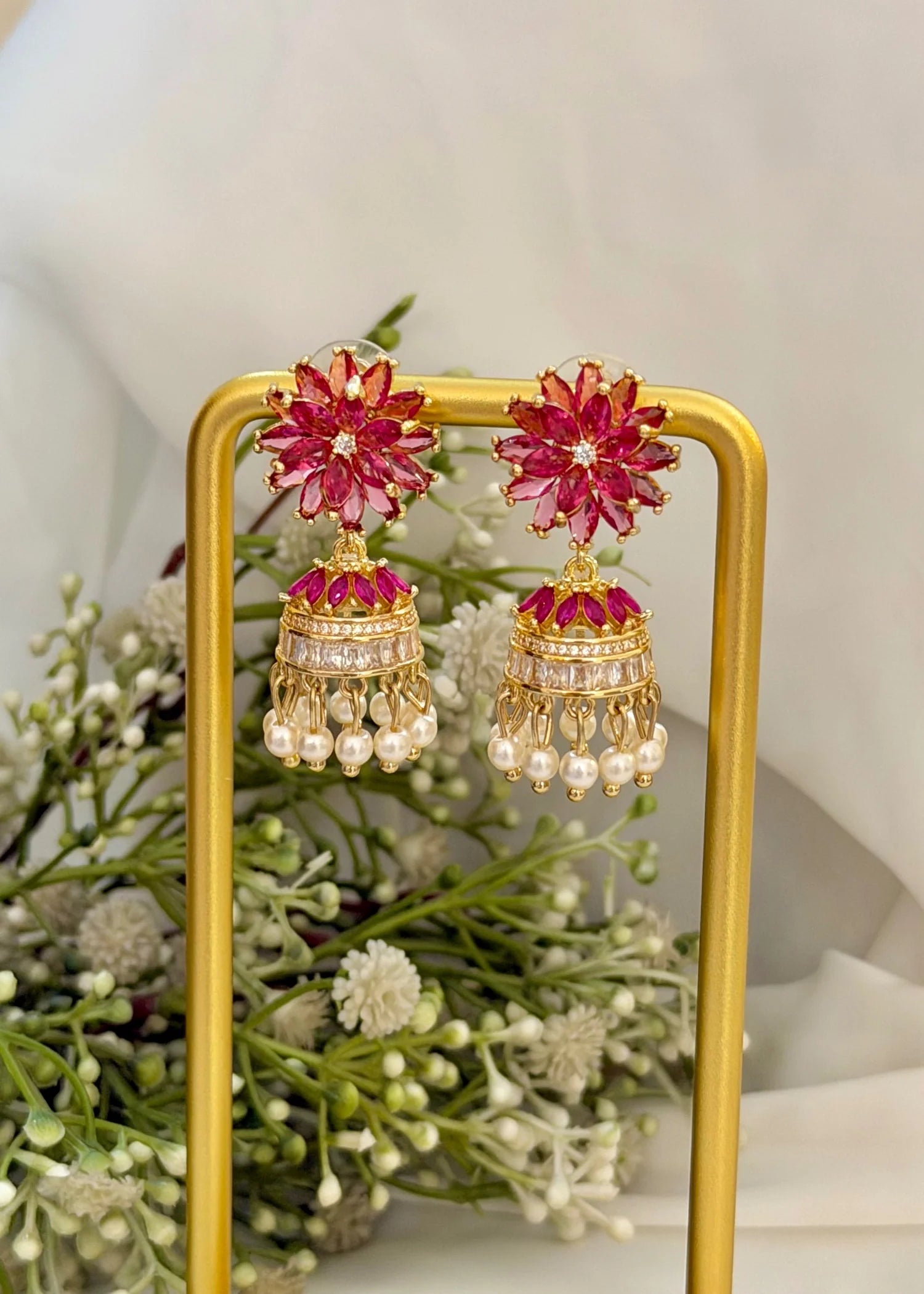 Ruby Floral Jhumki GT86