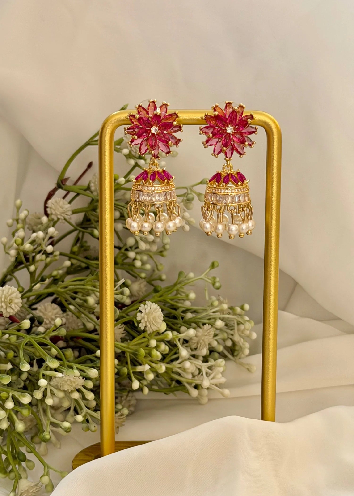Ruby Floral Jhumki GT86