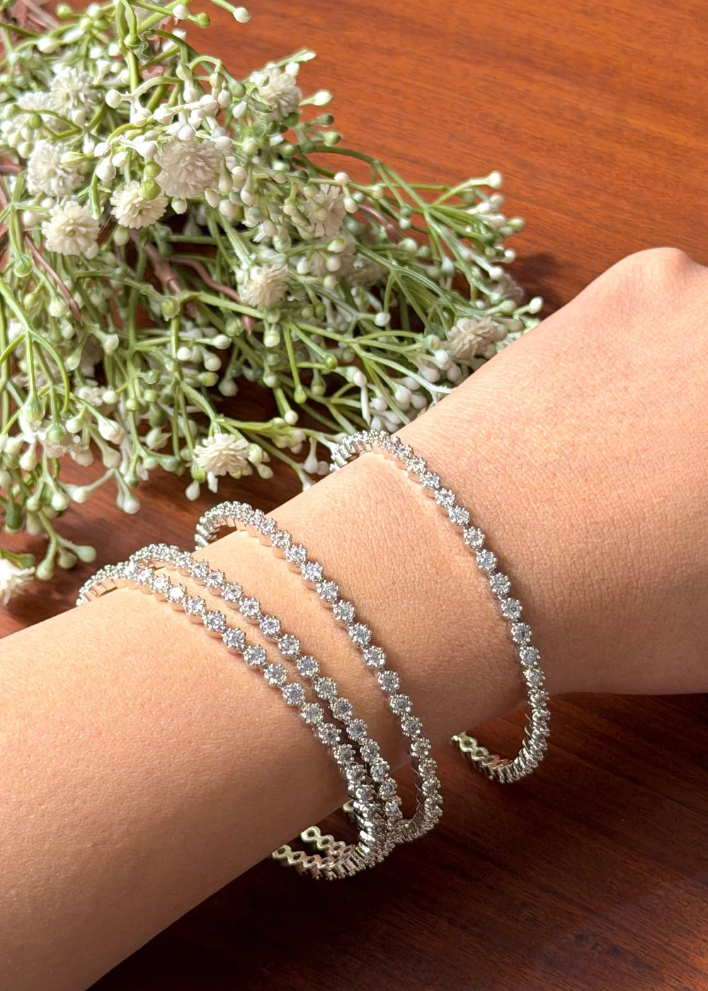 Silver Zircon Churris (Set of 4) GB77