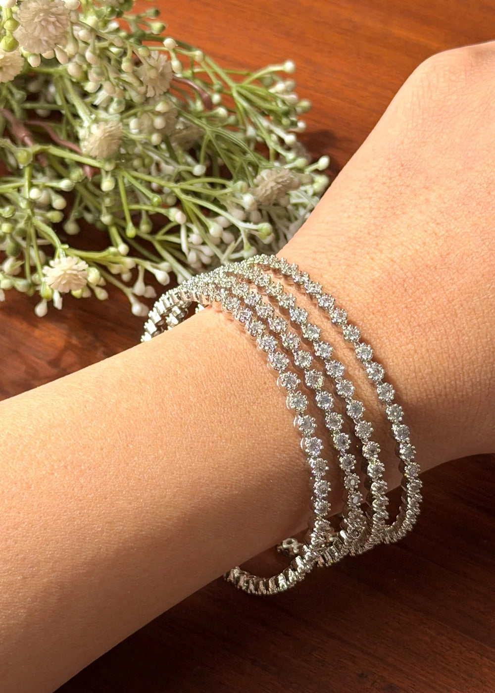 Silver Zircon Churris (Set of 4) GB77