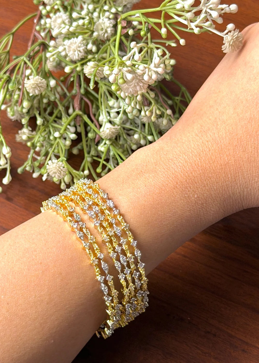 Sohaye Duo Tone Bangles (Set of 6) GB79