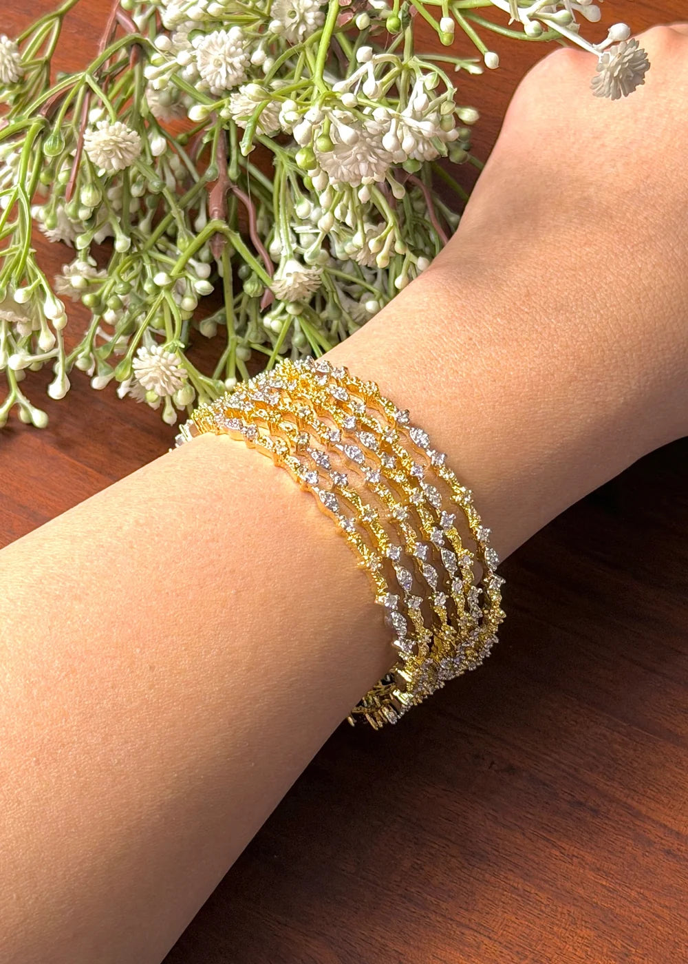 Sohaye Duo Tone Bangles (Set of 6) GB79
