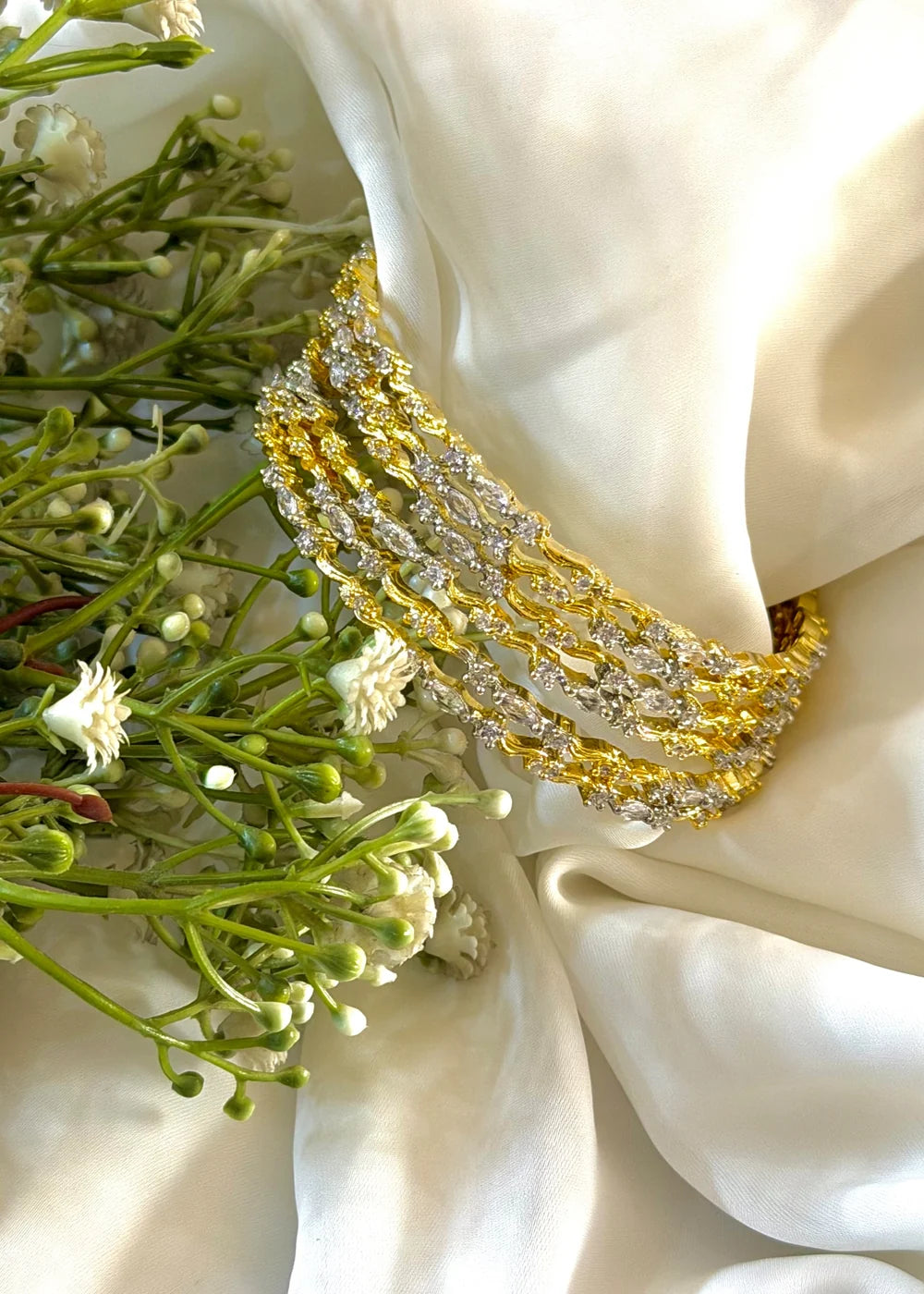 Gold Wave Bangles (Set of 6) GB78