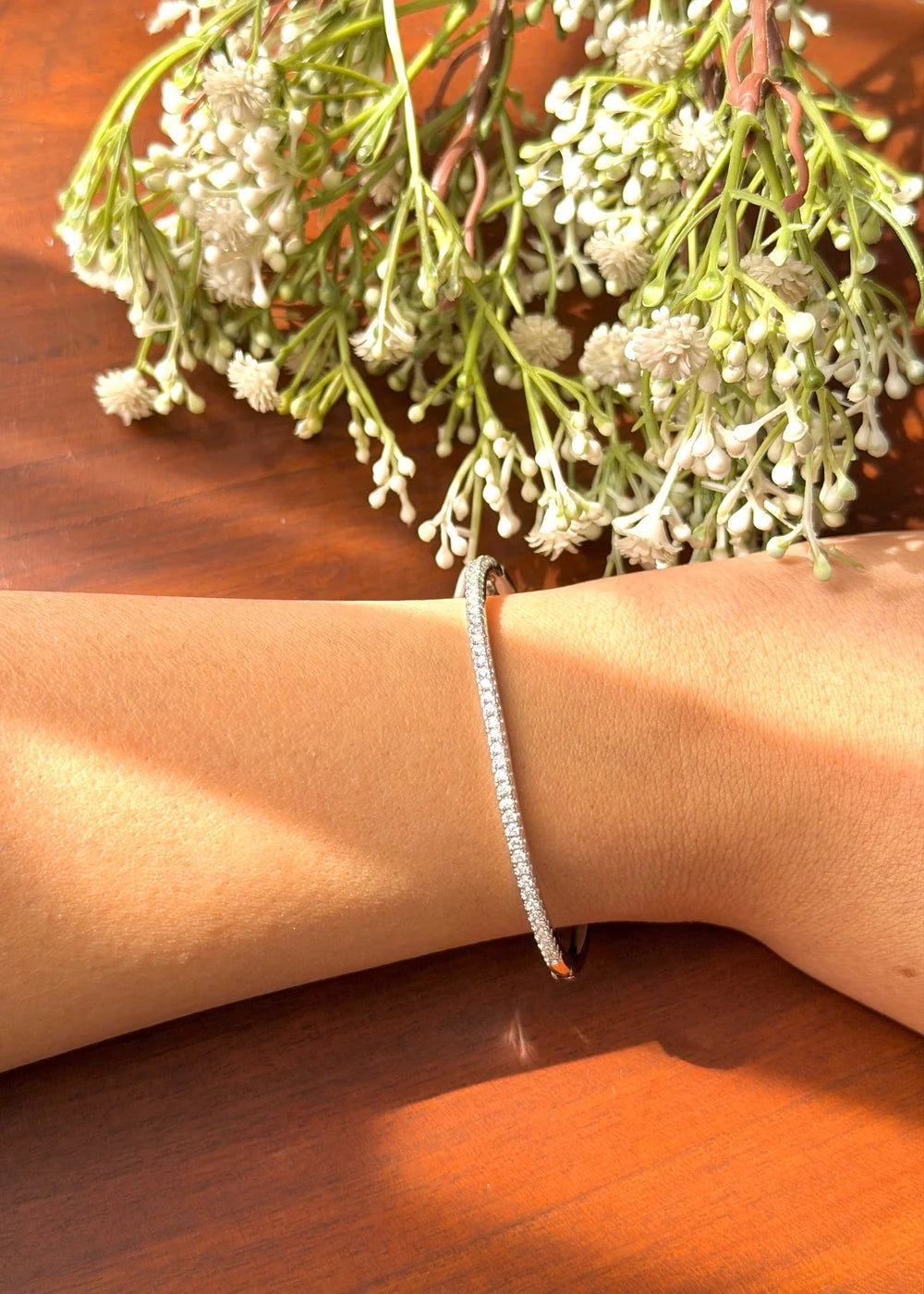 Silver Stud Bangle GB81