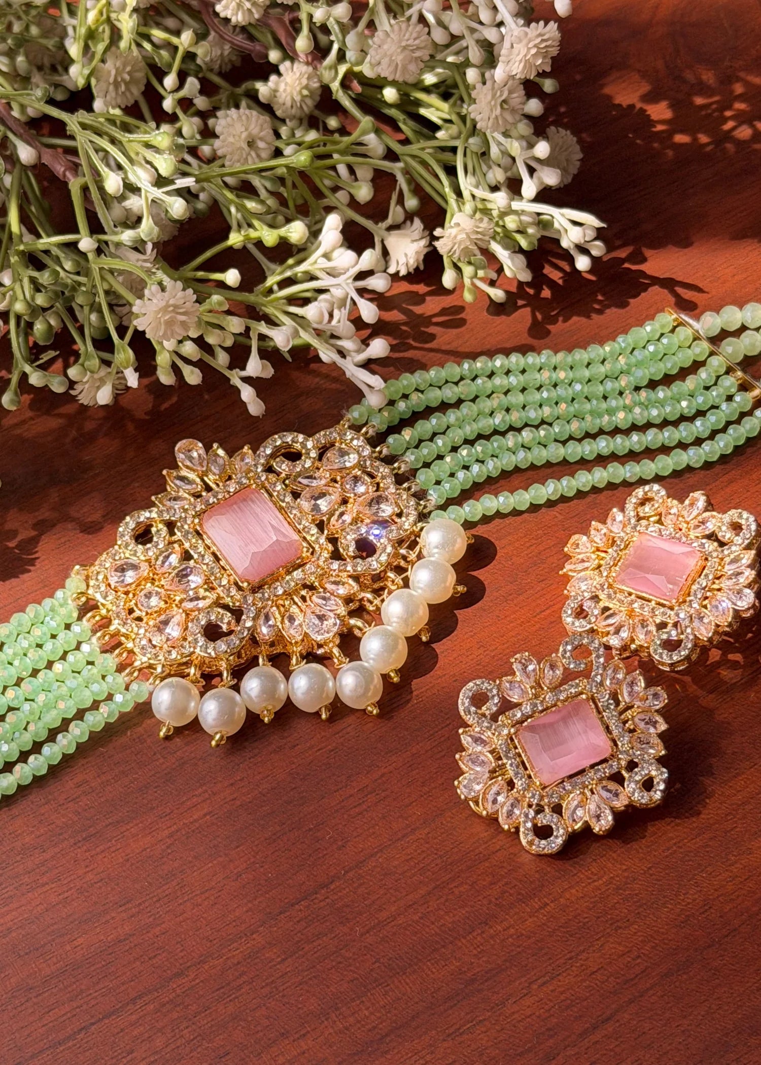 Shyla Mint Choker Set GS47