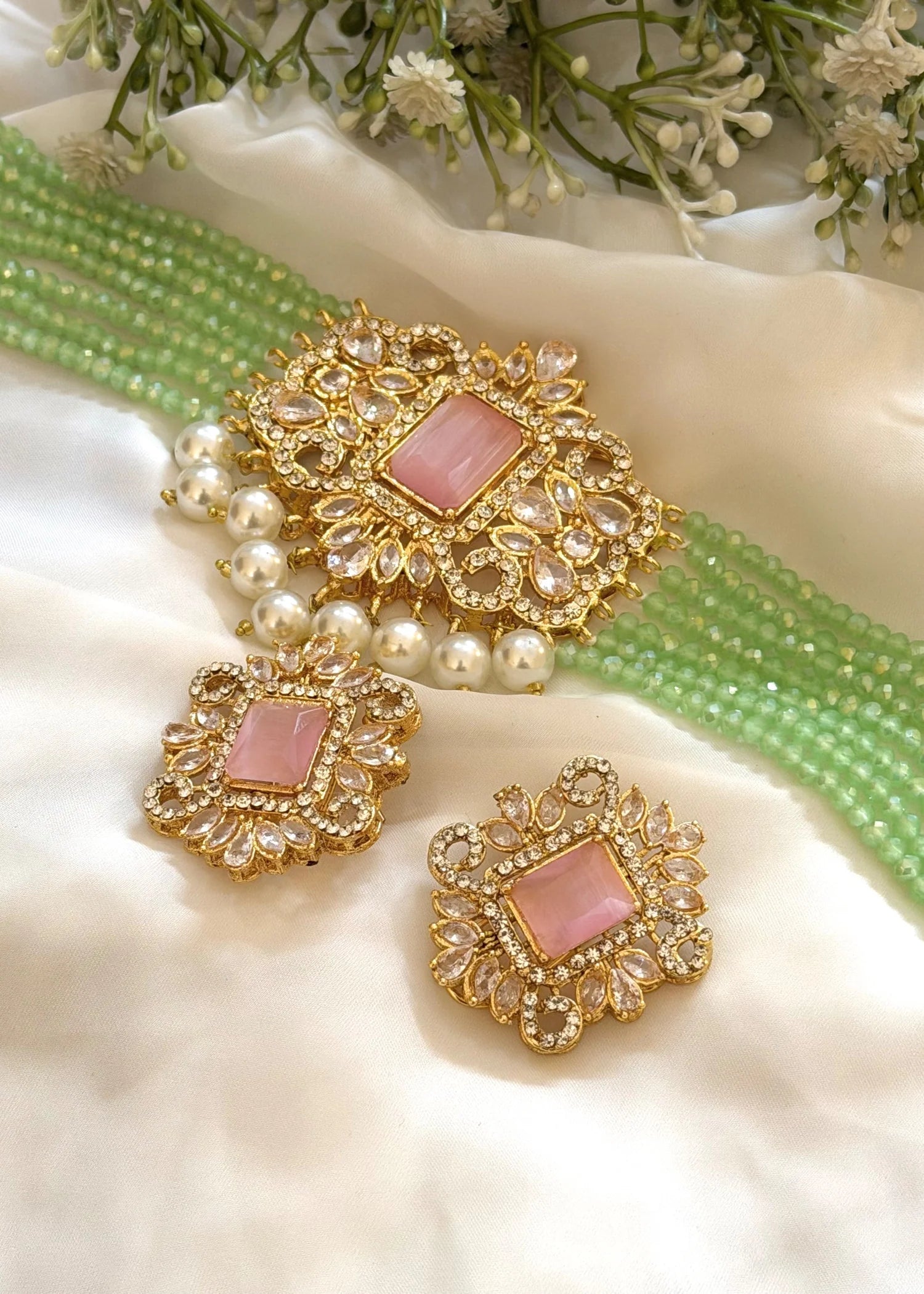 Shyla Mint Choker Set GS47