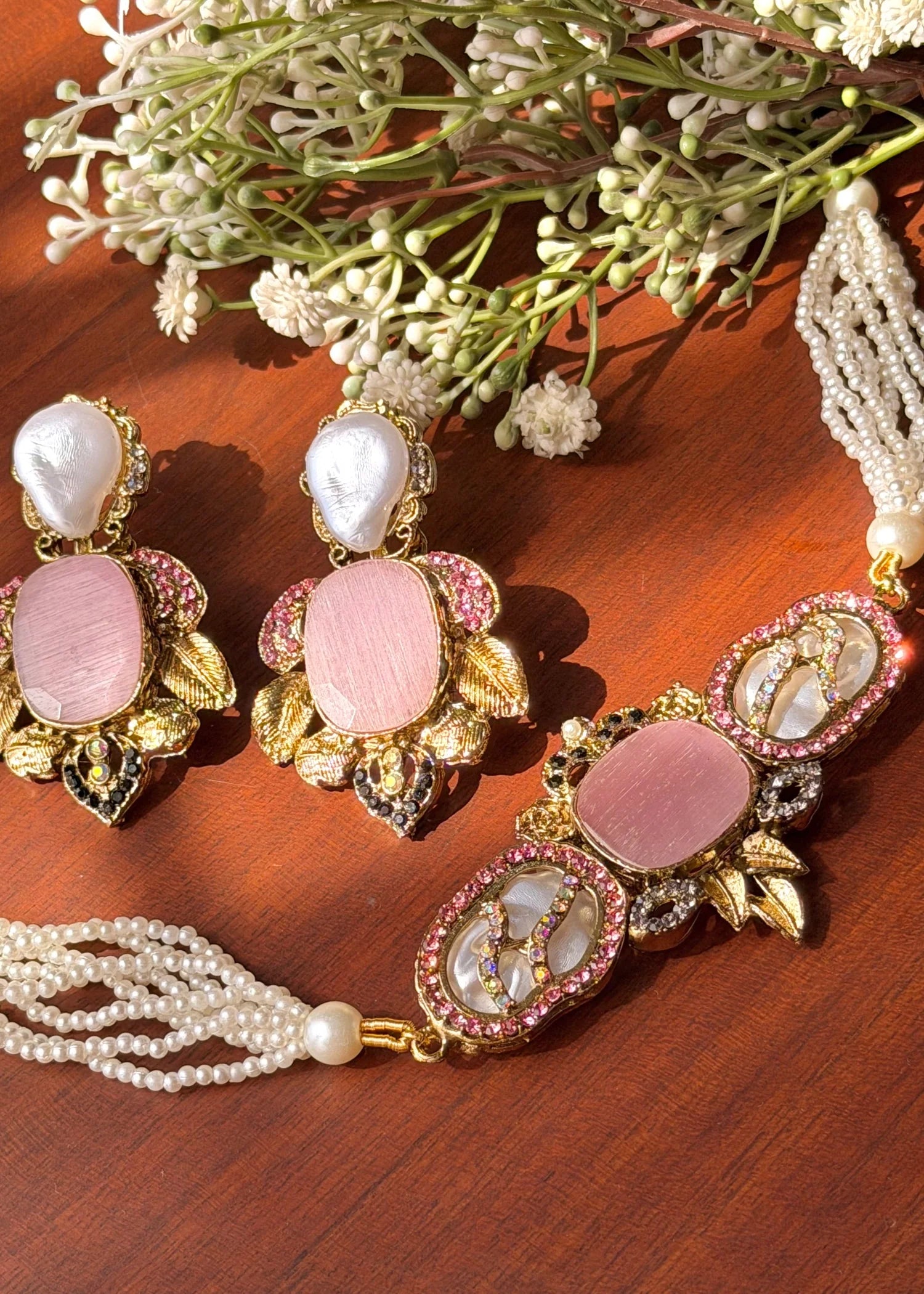 Turkish Pink Choker Set GS48
