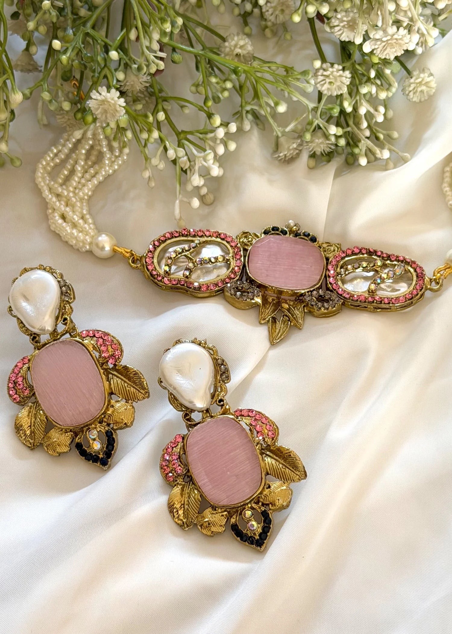 Turkish Pink Choker Set GS48