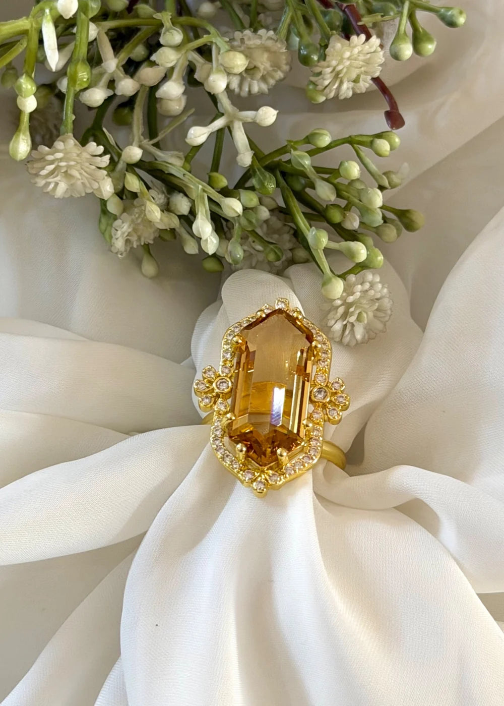Champagne Crystal Ring (Adjustable) GR54