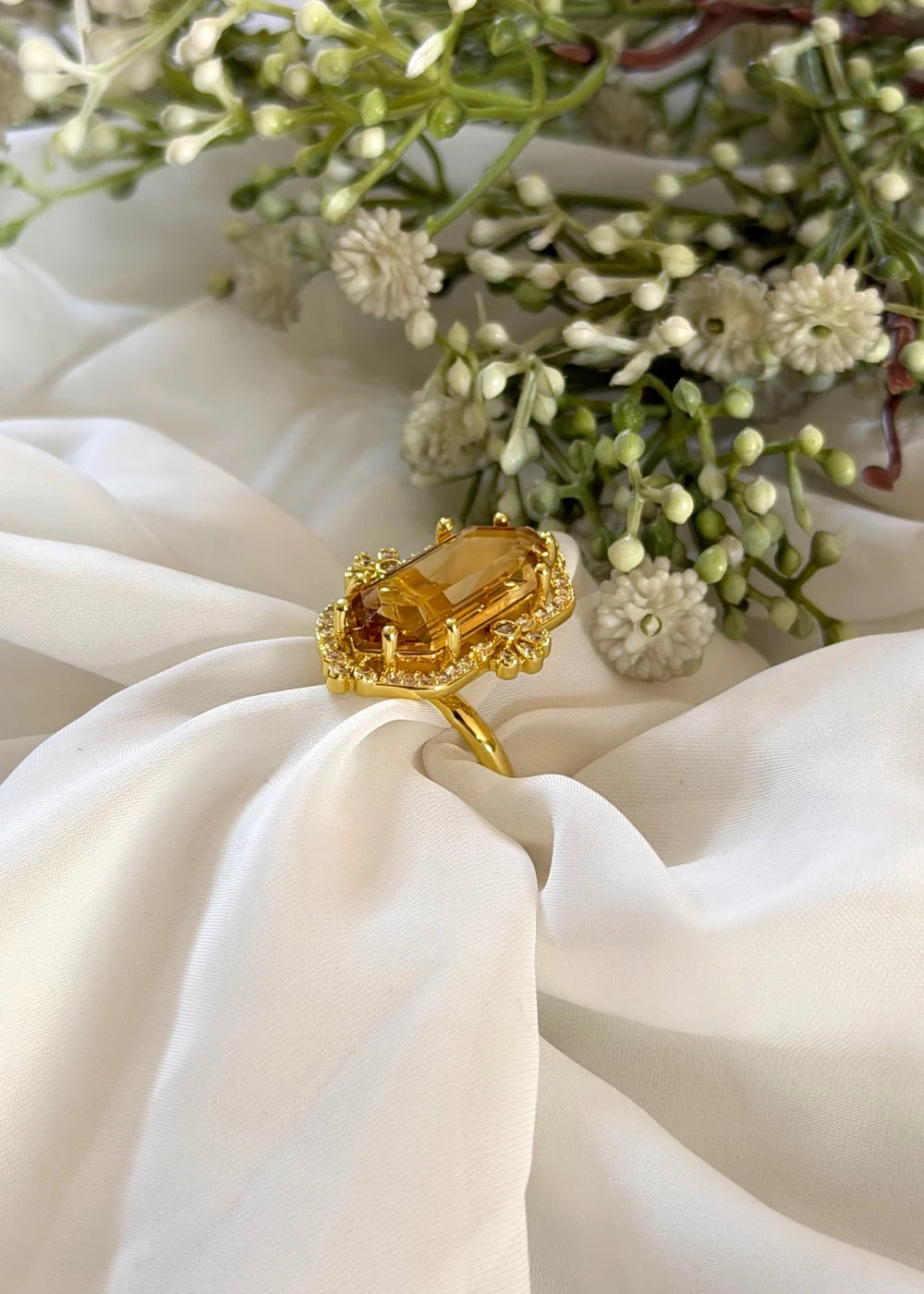 Champagne Crystal Ring (Adjustable) GR54