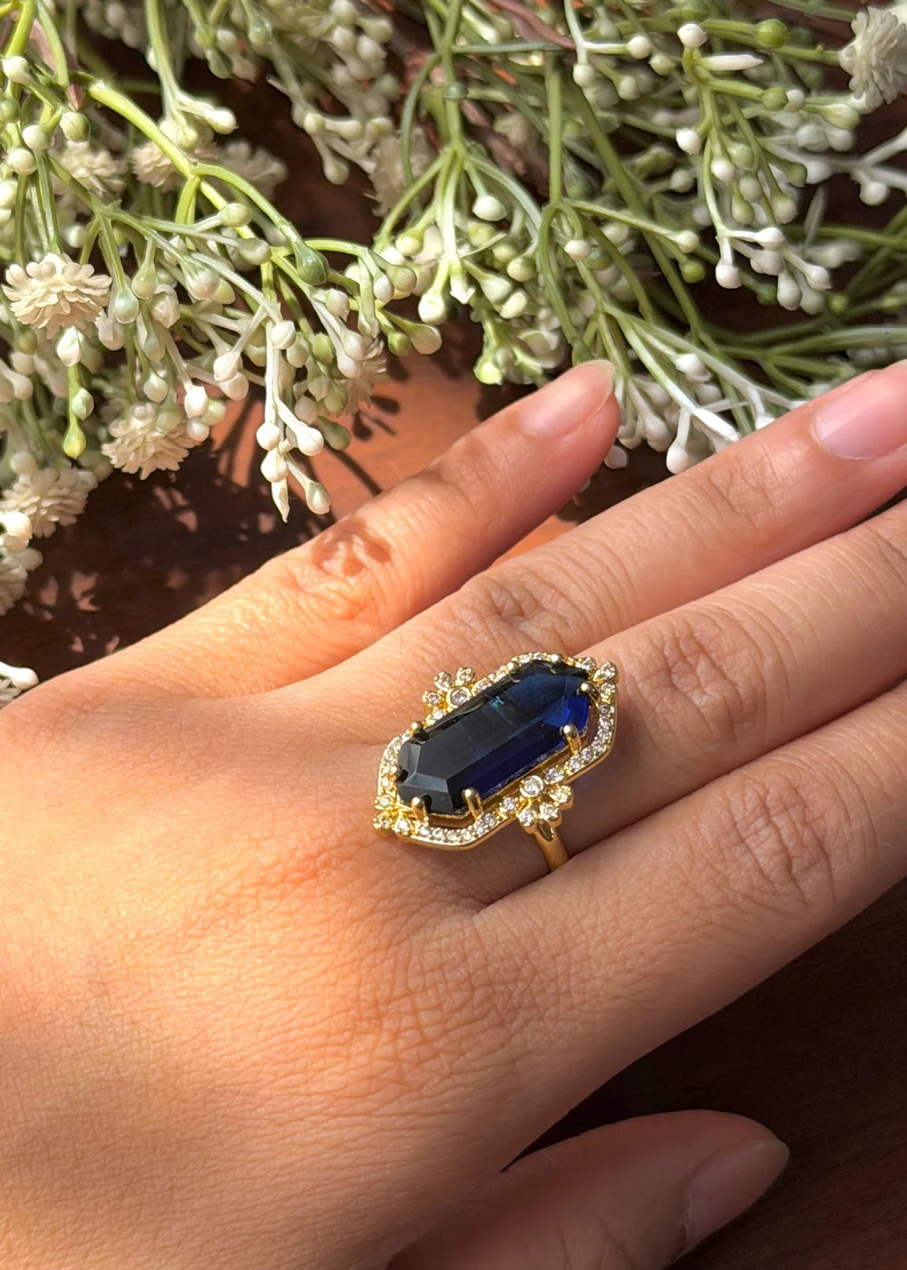 Sapphire Crystal Ring (Adjustable) GR55