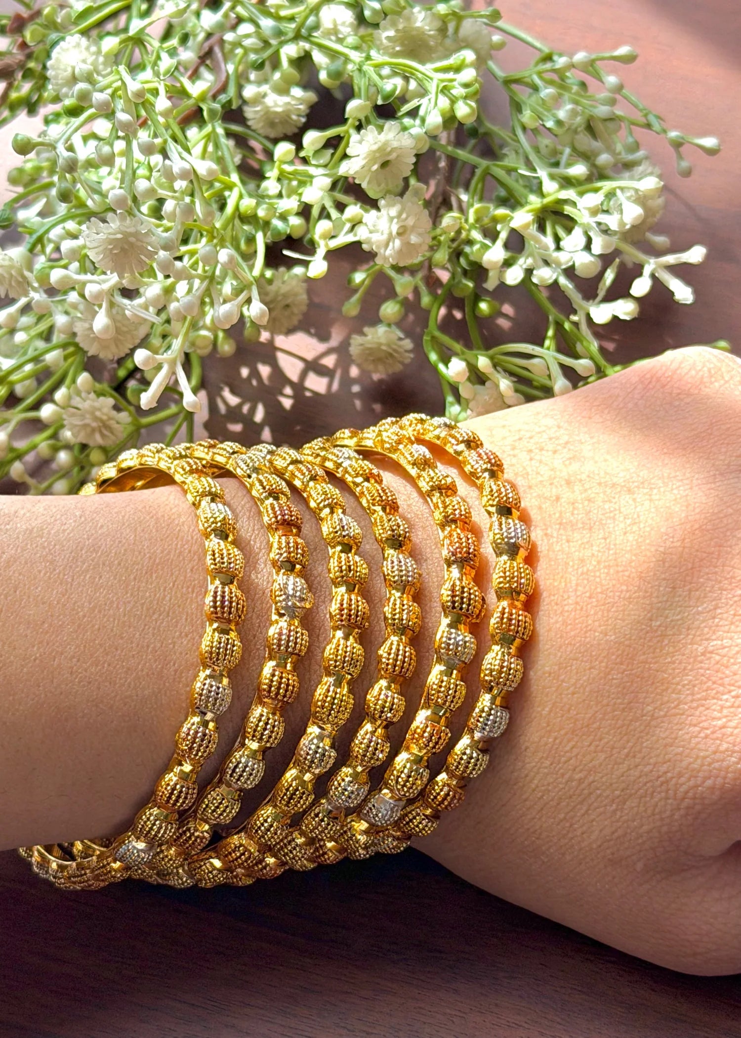 Tri Color Bangles (Set of 6) GB85