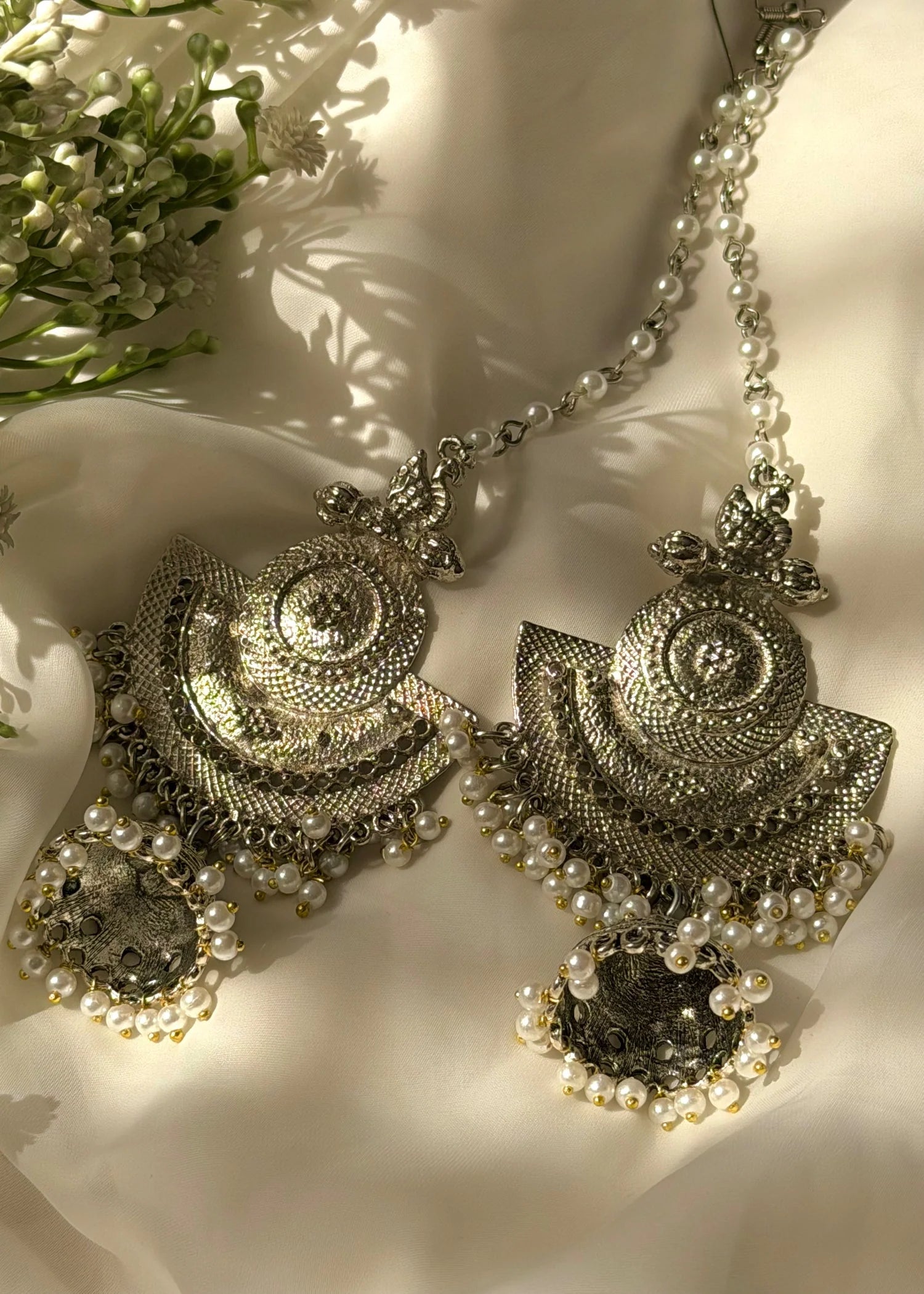 Oxidised Afghani Jhumkas (With Saharas) GT99