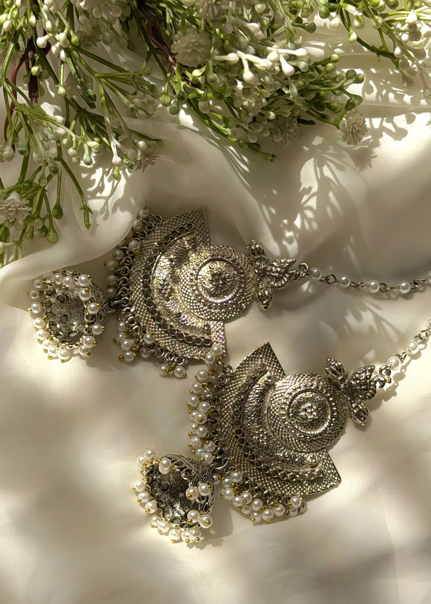 Oxidised Afghani Jhumkas (With Saharas) GT99