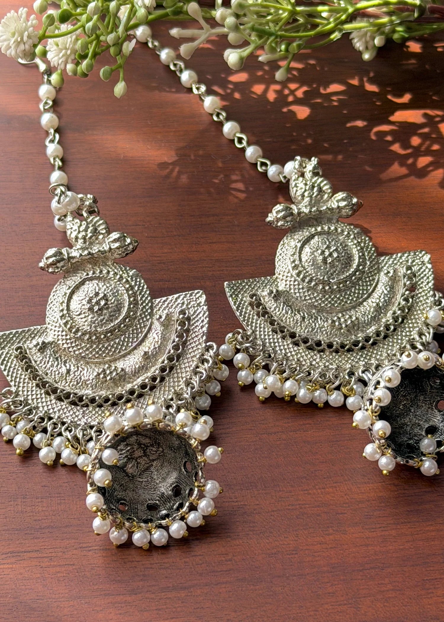 Oxidised Afghani Jhumkas (With Saharas) GT99
