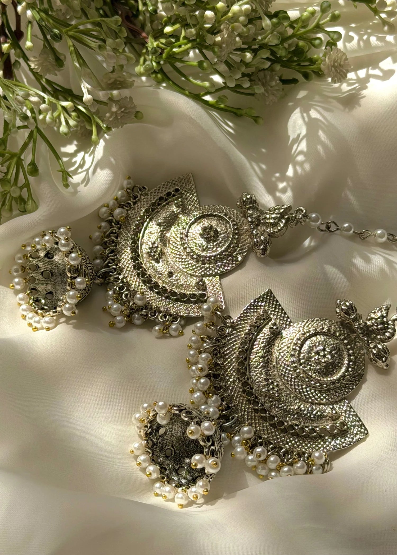 Oxidised Afghani Jhumkas (With Saharas) GT99