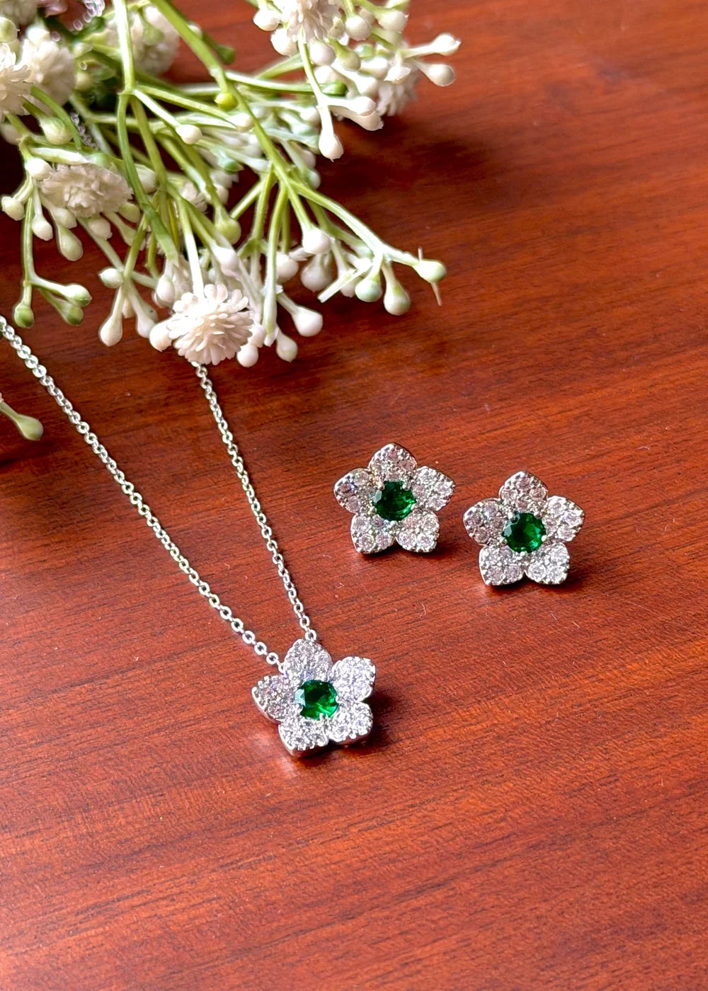 Floria Locket Set (Green) GS54