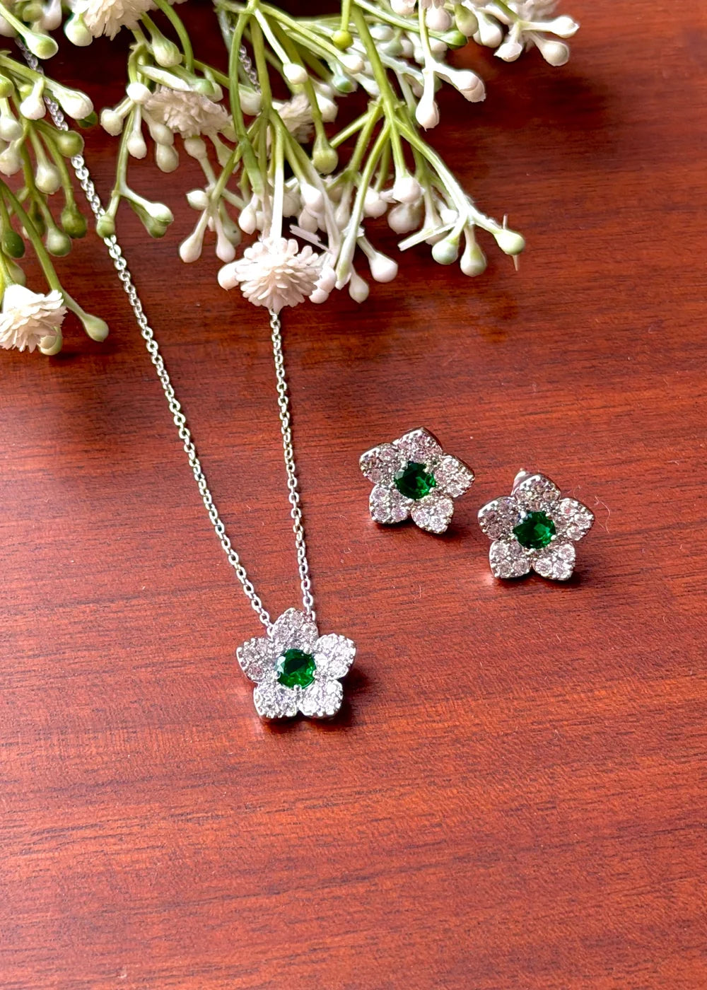 Floria Locket Set (Green) GS54
