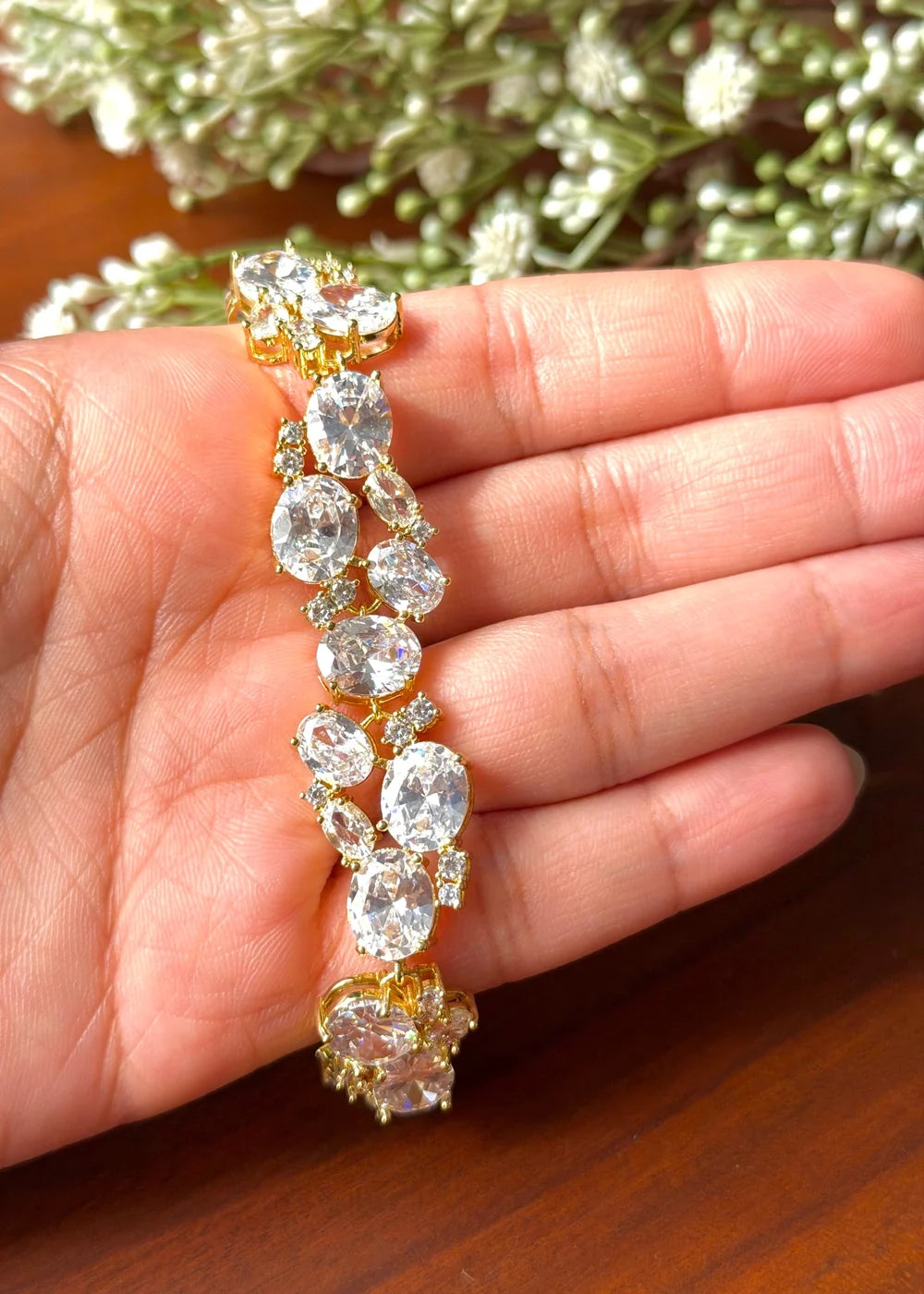 Chunky Zircona Bracelet (Gold)