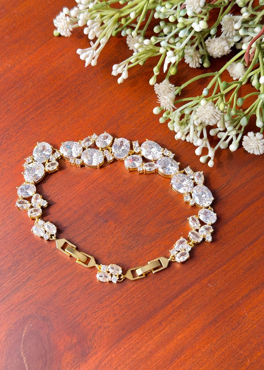Chunky Zircona Bracelet (Gold)