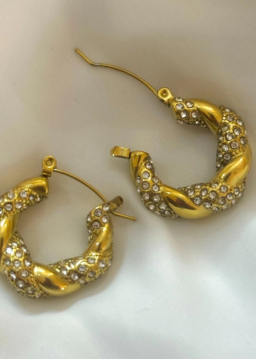 Studded Croissant Hoops GT30