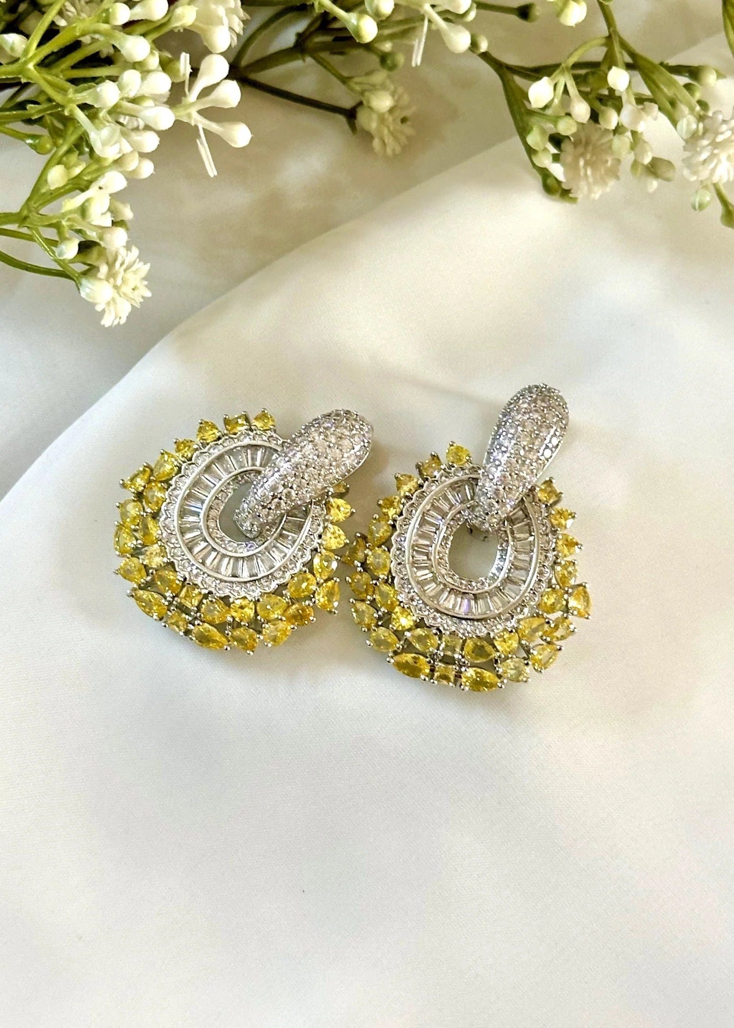 Yellow Swirl Earrings GT67