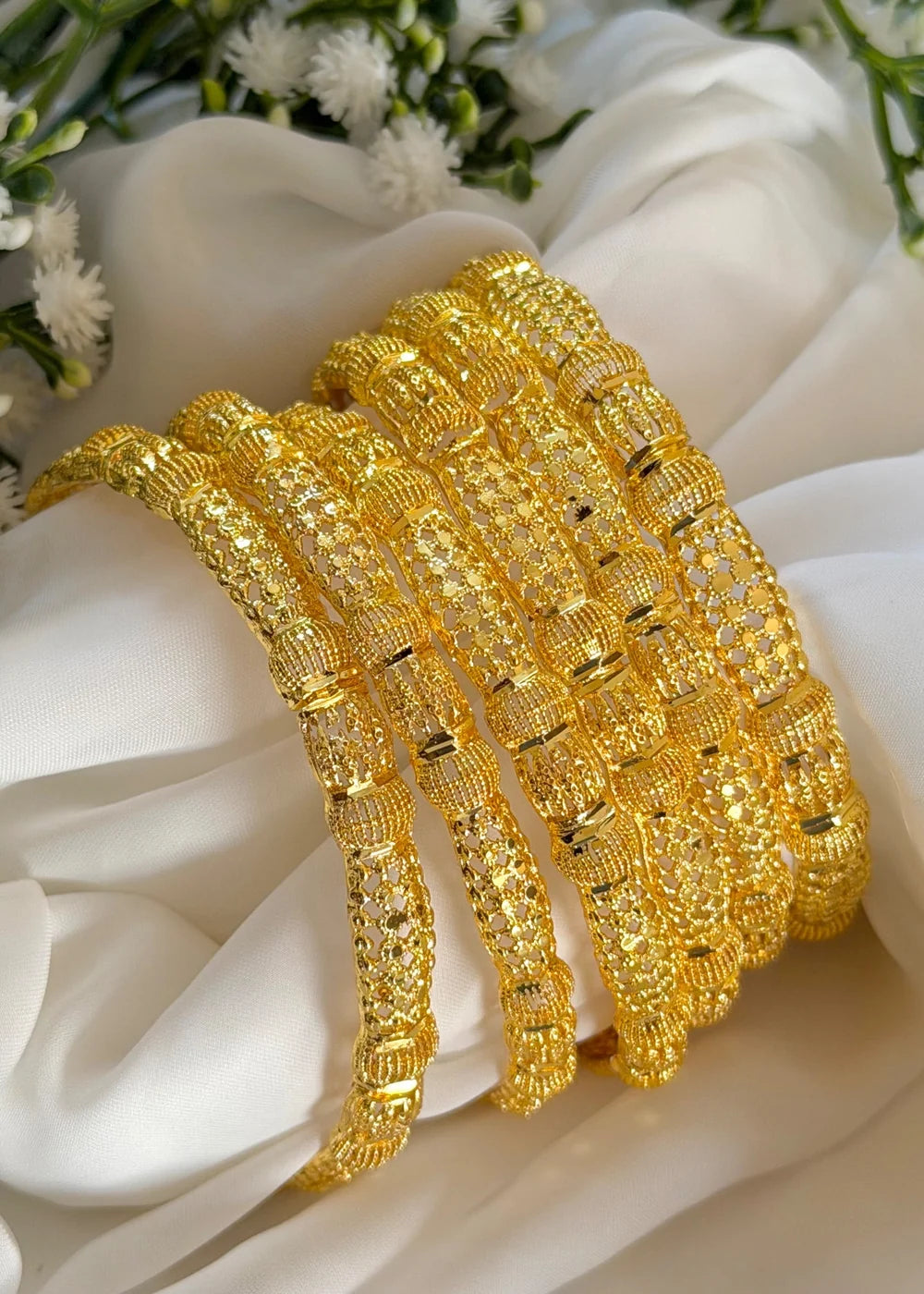 Gold Net Bangles (Set of 6) GB57