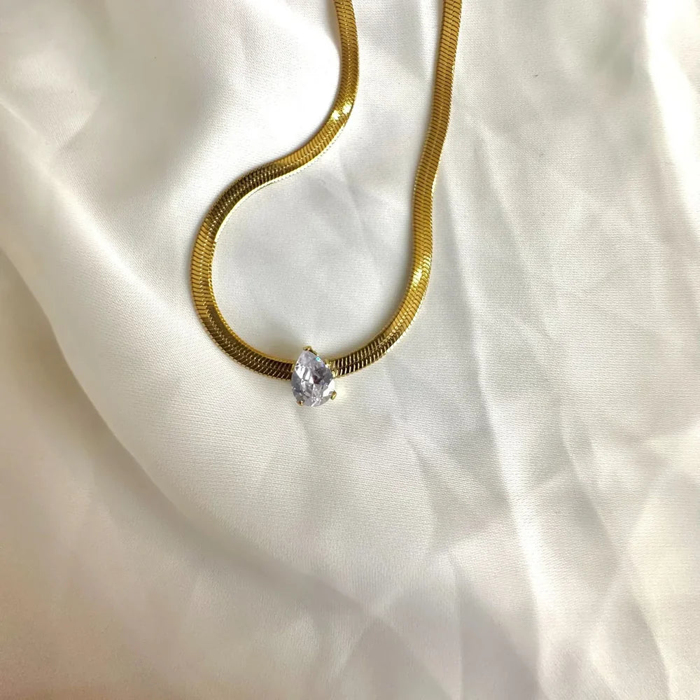 Snakes & Solitaire Necklace GN26  4.0 1 Reviews