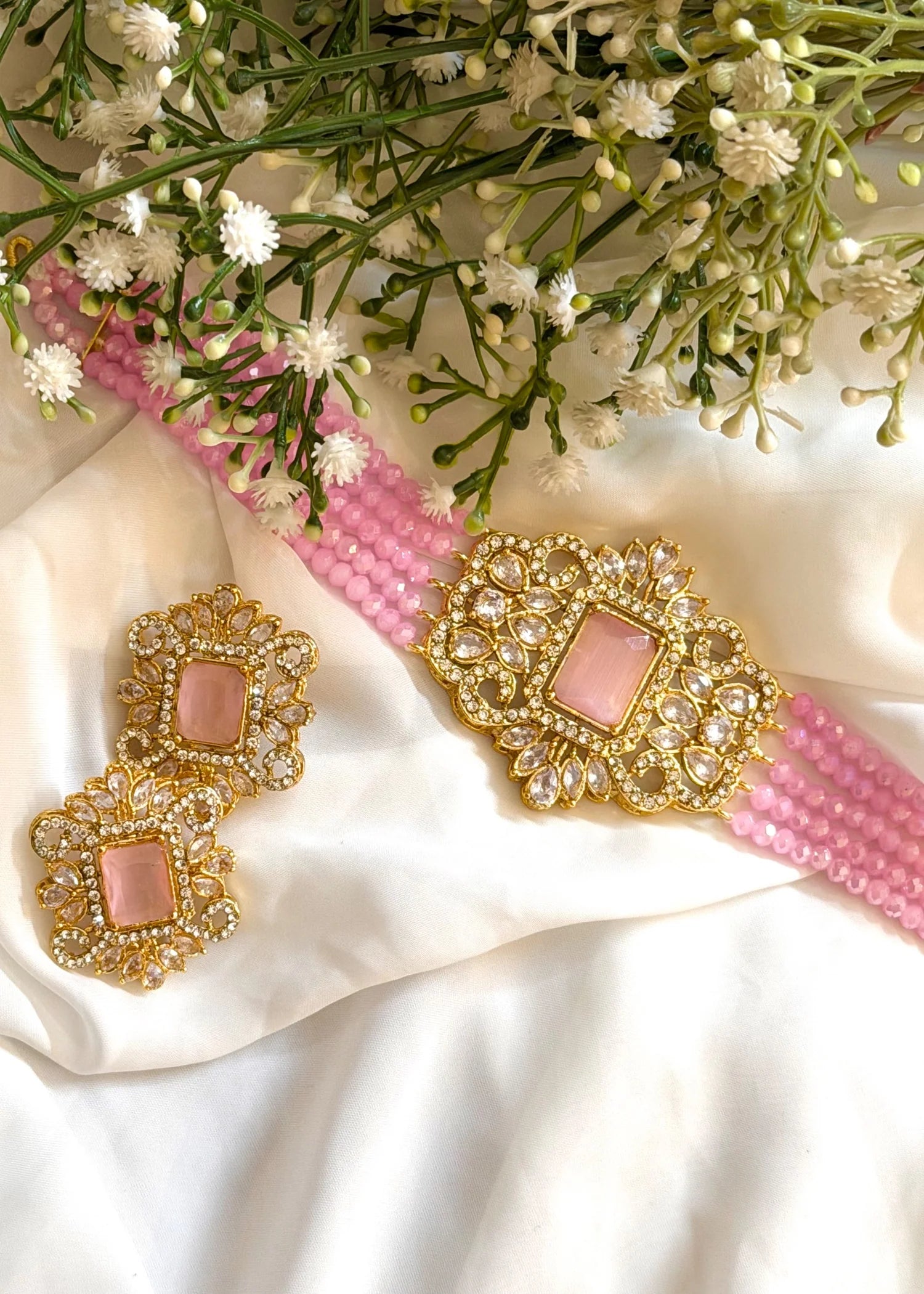 Cherry Pink Choker Set GS42