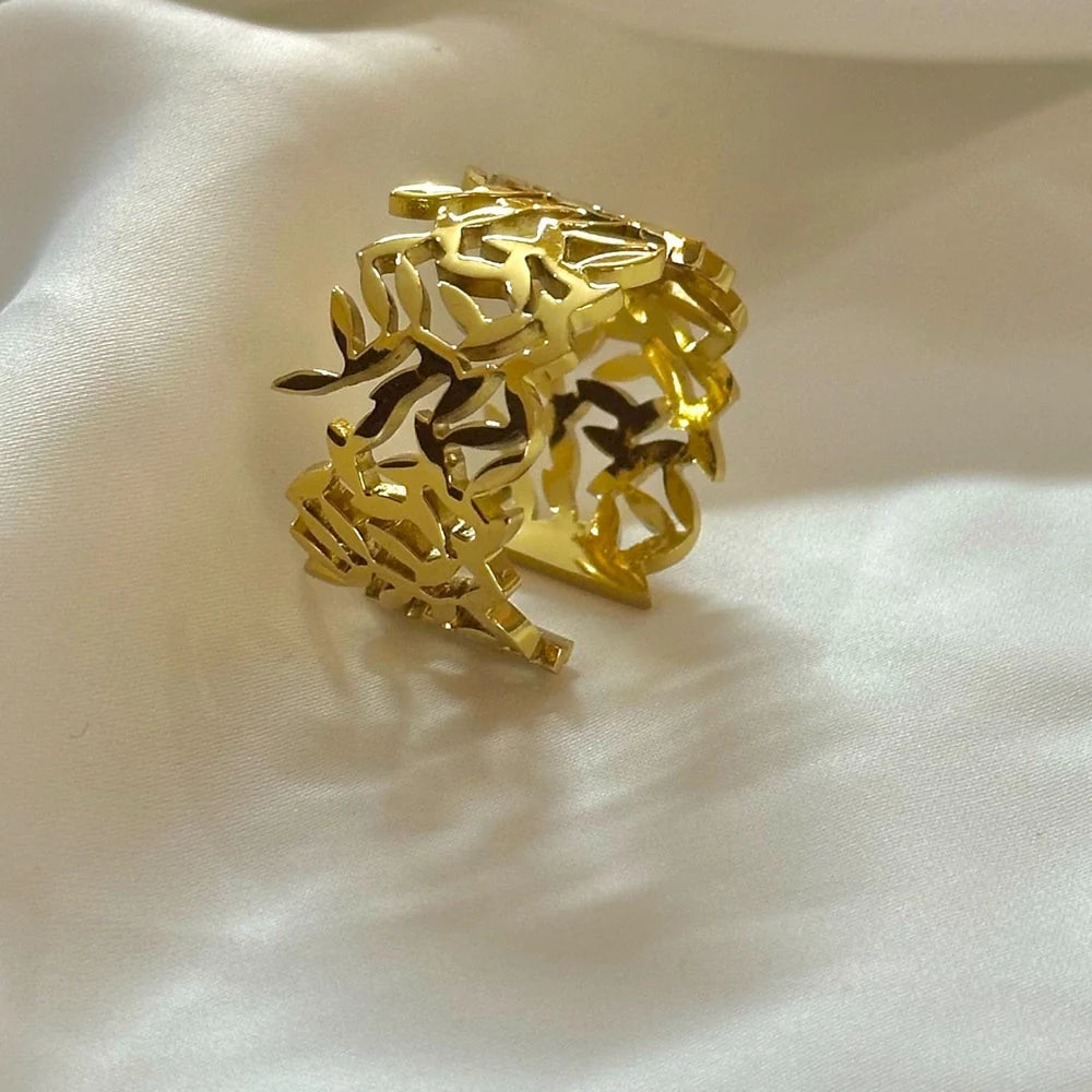 Chunky Floret Band (Adjustable) ring GR34