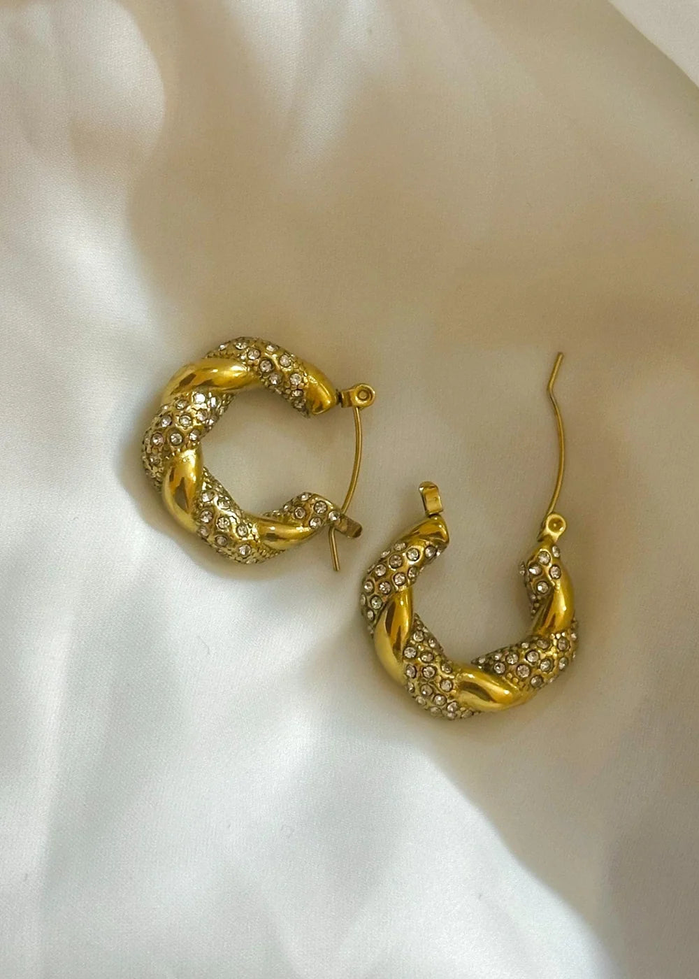 Studded Croissant Hoops GT30