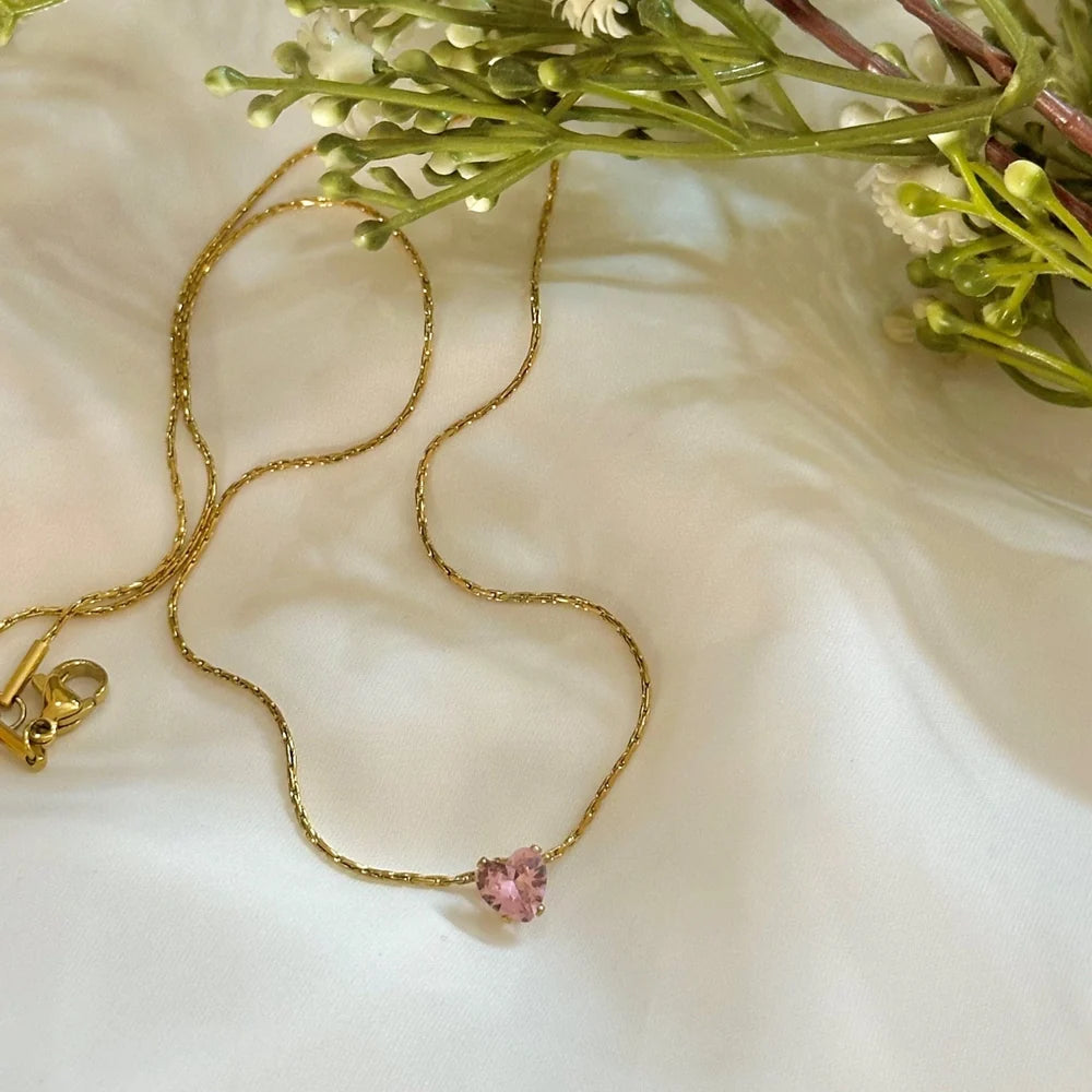 Pinky Heart Necklace GN37