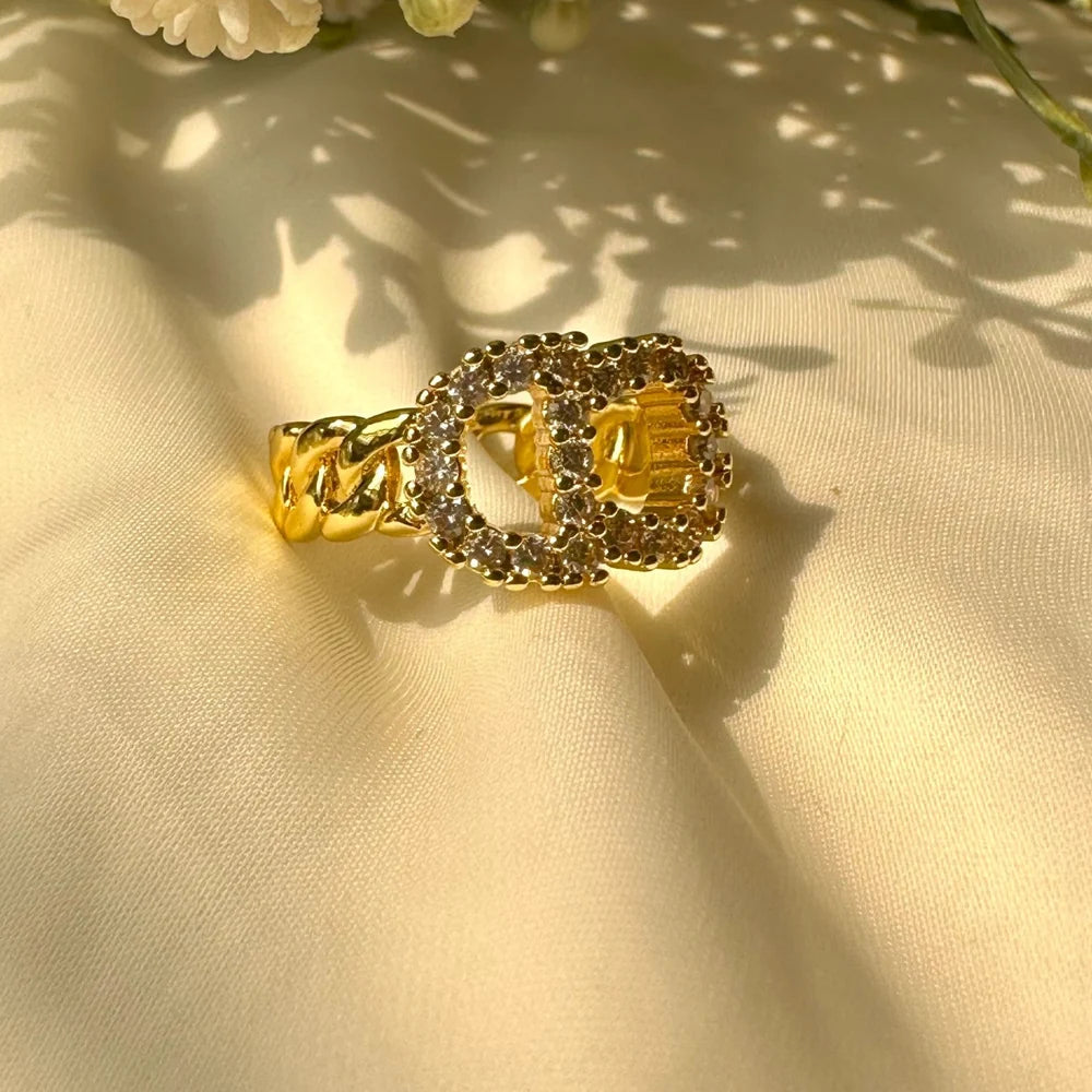 Eight Cali Studded Ring (Adjustable) GR09