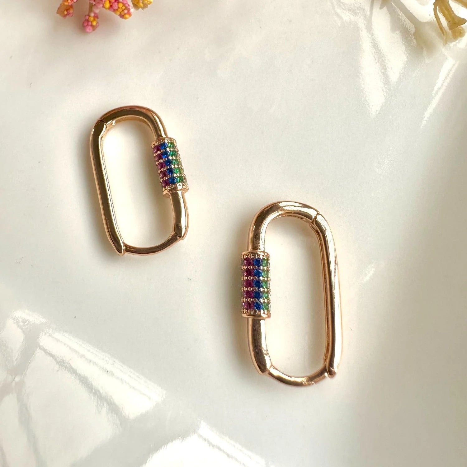 Multi Rainbow Long Hoops GT10