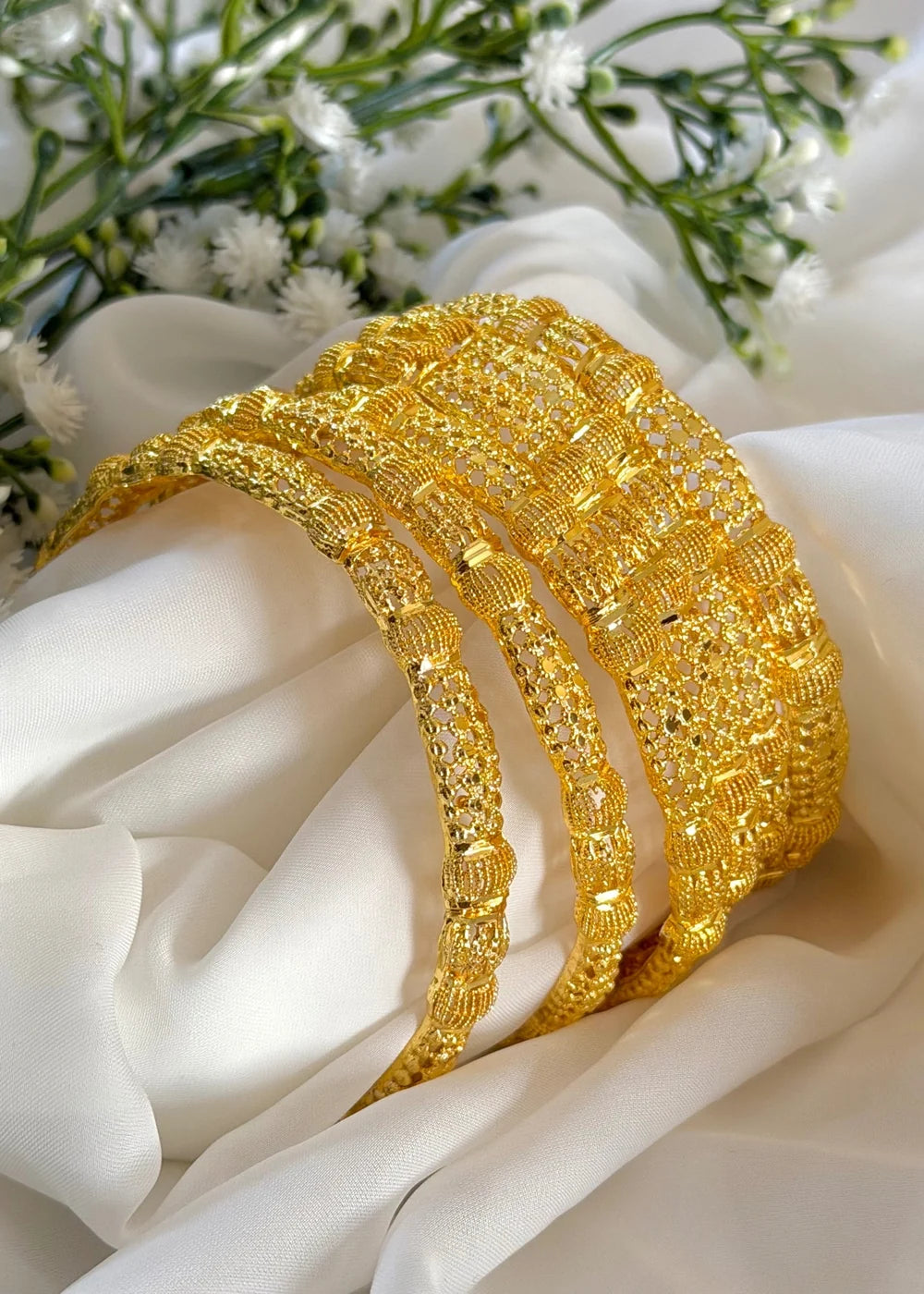 Gold Net Bangles (Set of 6) GB57