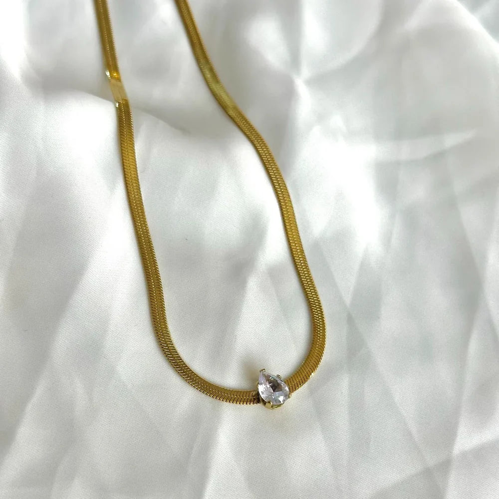Snakes & Solitaire Necklace GN26  4.0 1 Reviews