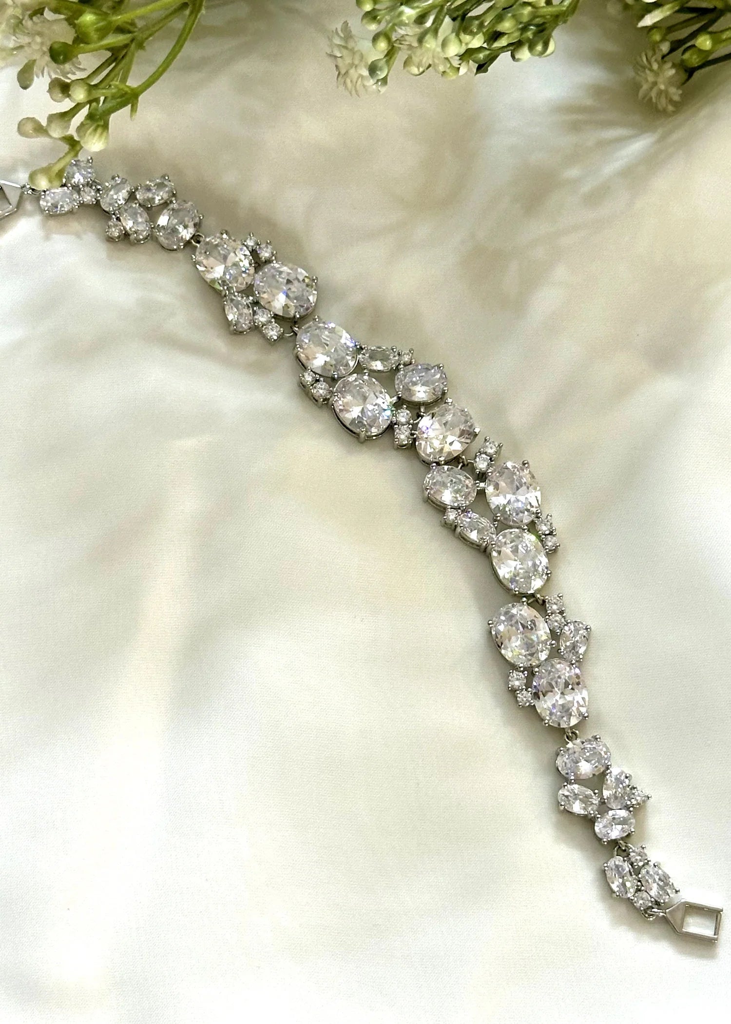 Chunky Zircona Bracelet (Silver)