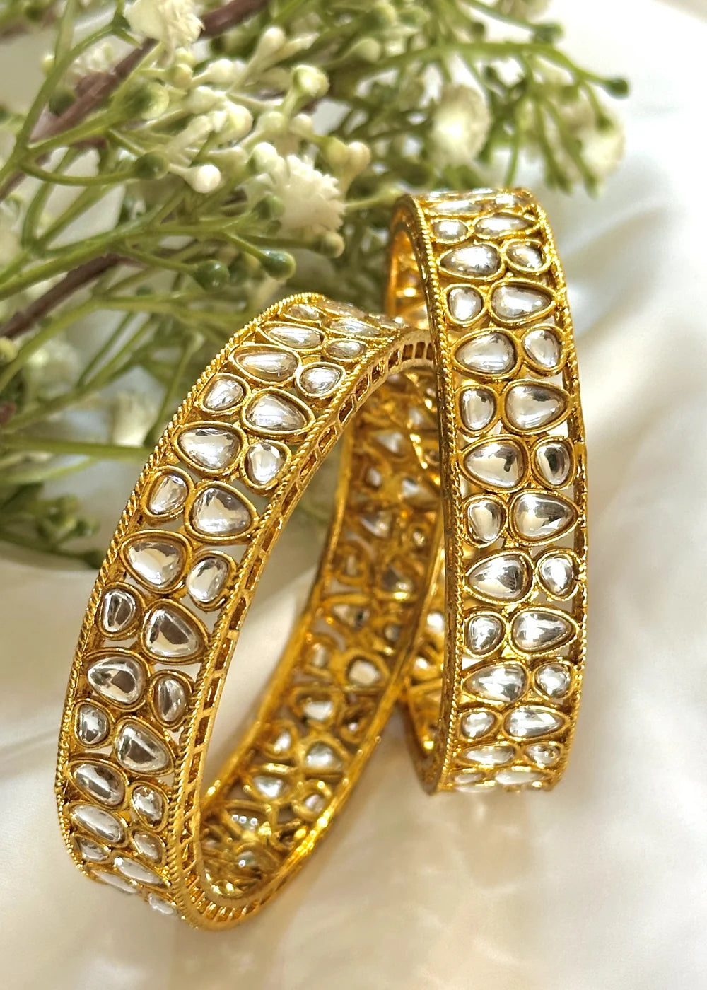 Gul Kundan Bangles (Set of 2) GB47