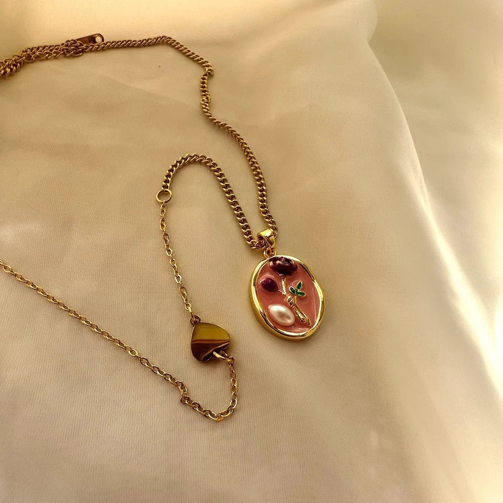 Pink Rosé Necklace GN23