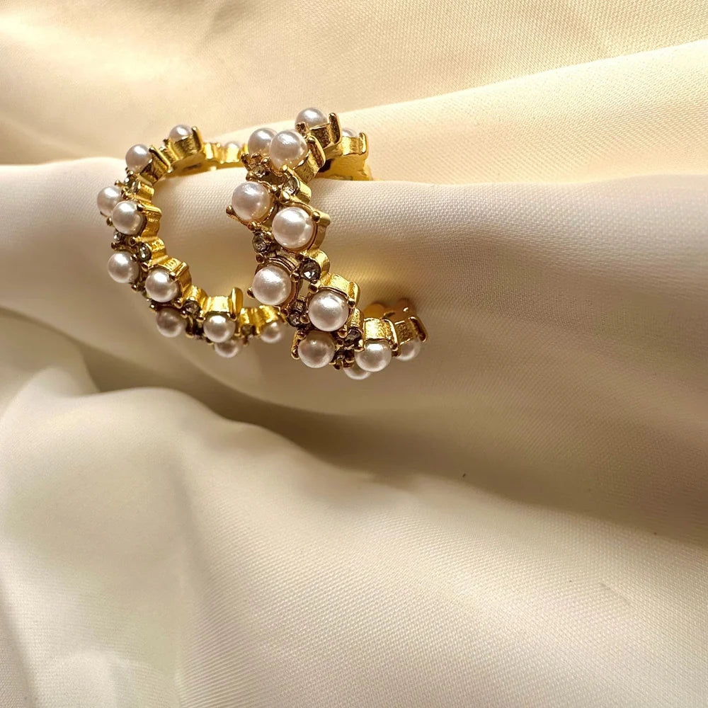Pearl-Zircon Hoops GT32