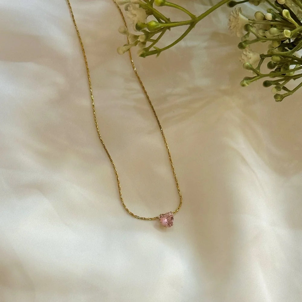 Pinky Heart Necklace GN37