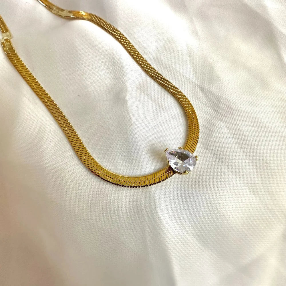 Snakes & Solitaire Necklace GN26  4.0 1 Reviews