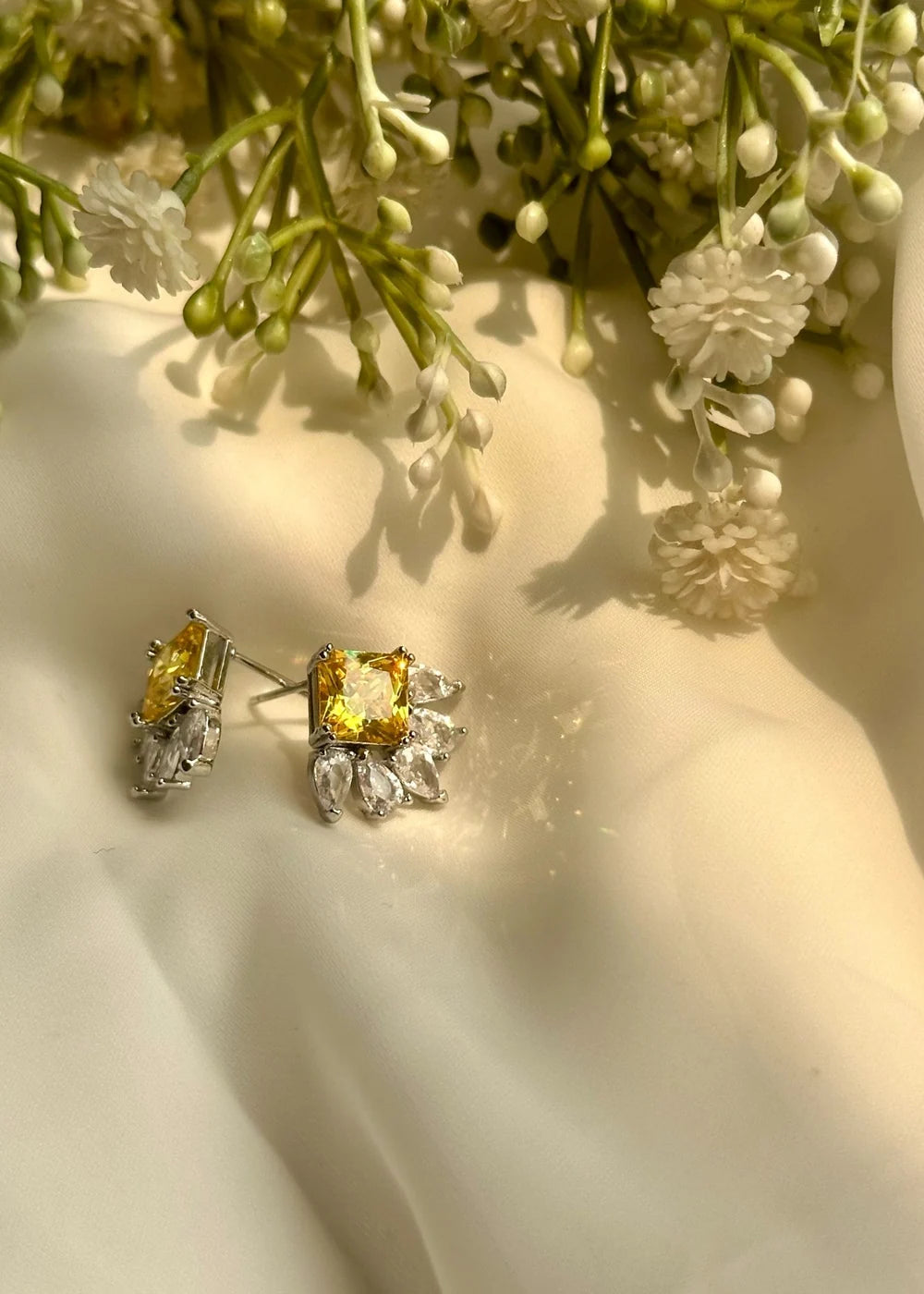 Yellow Zircon Studs GT01