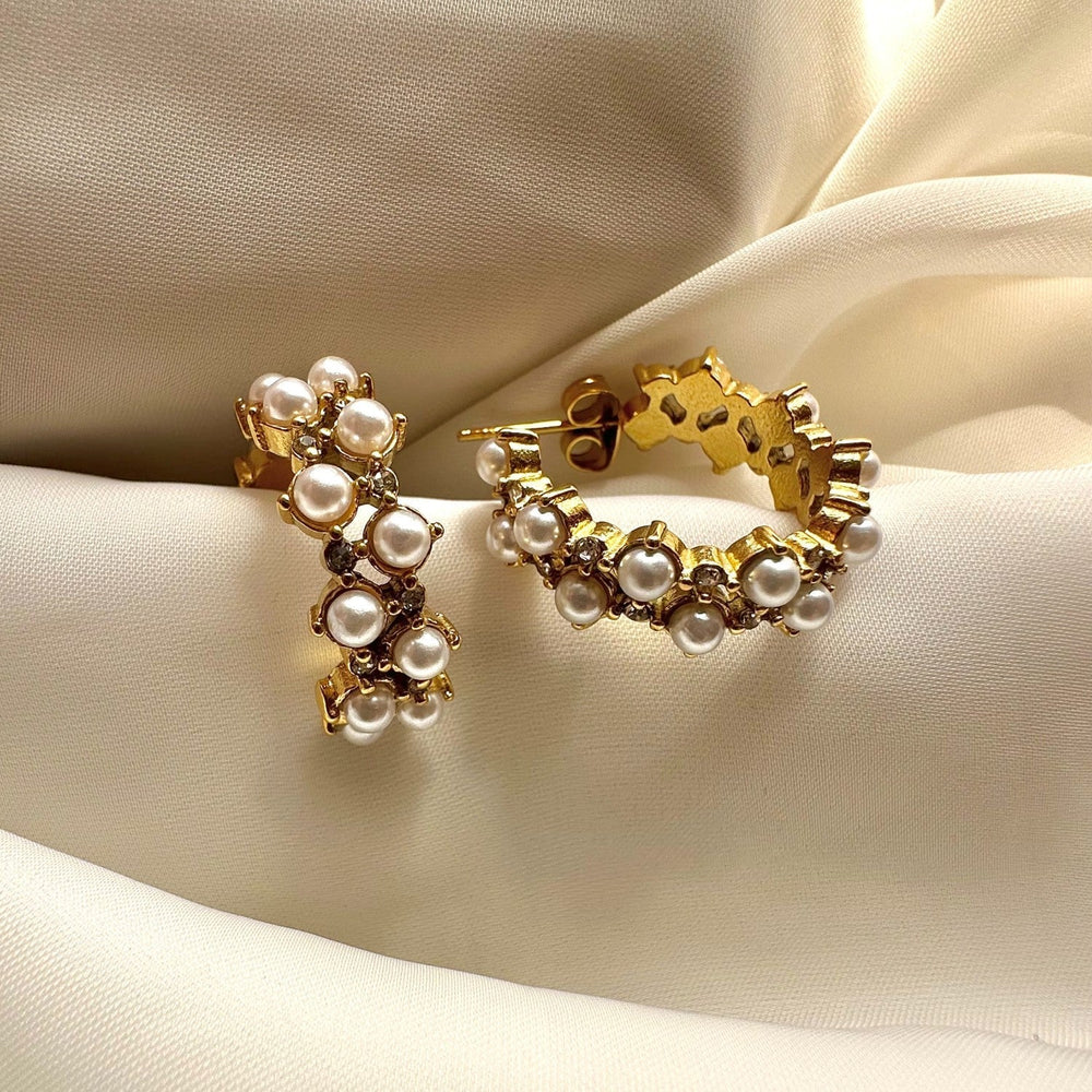 Pearl-Zircon Hoops GT32
